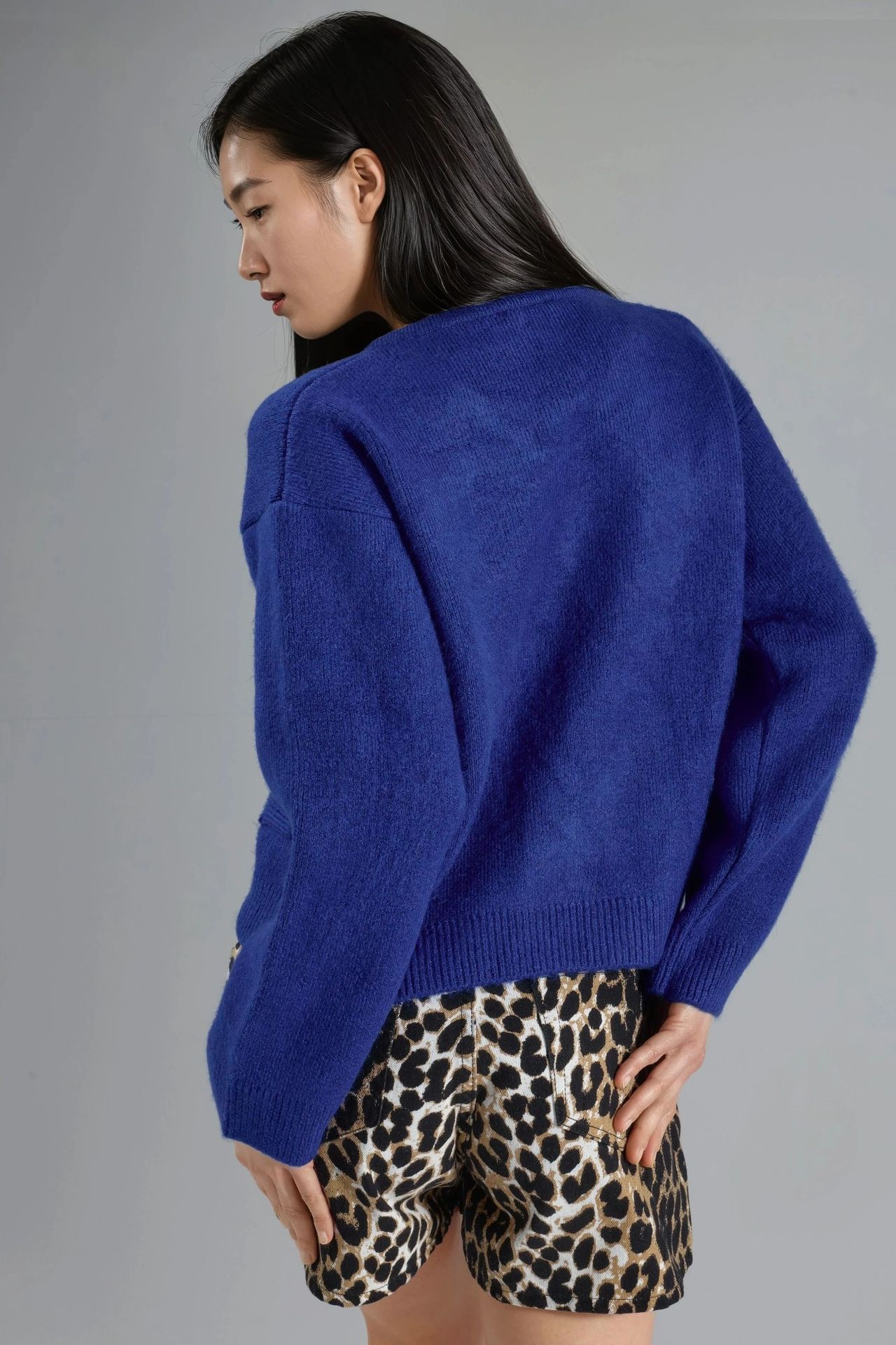 MY FASHION Zippered Knit Cardigan With Pockets 3