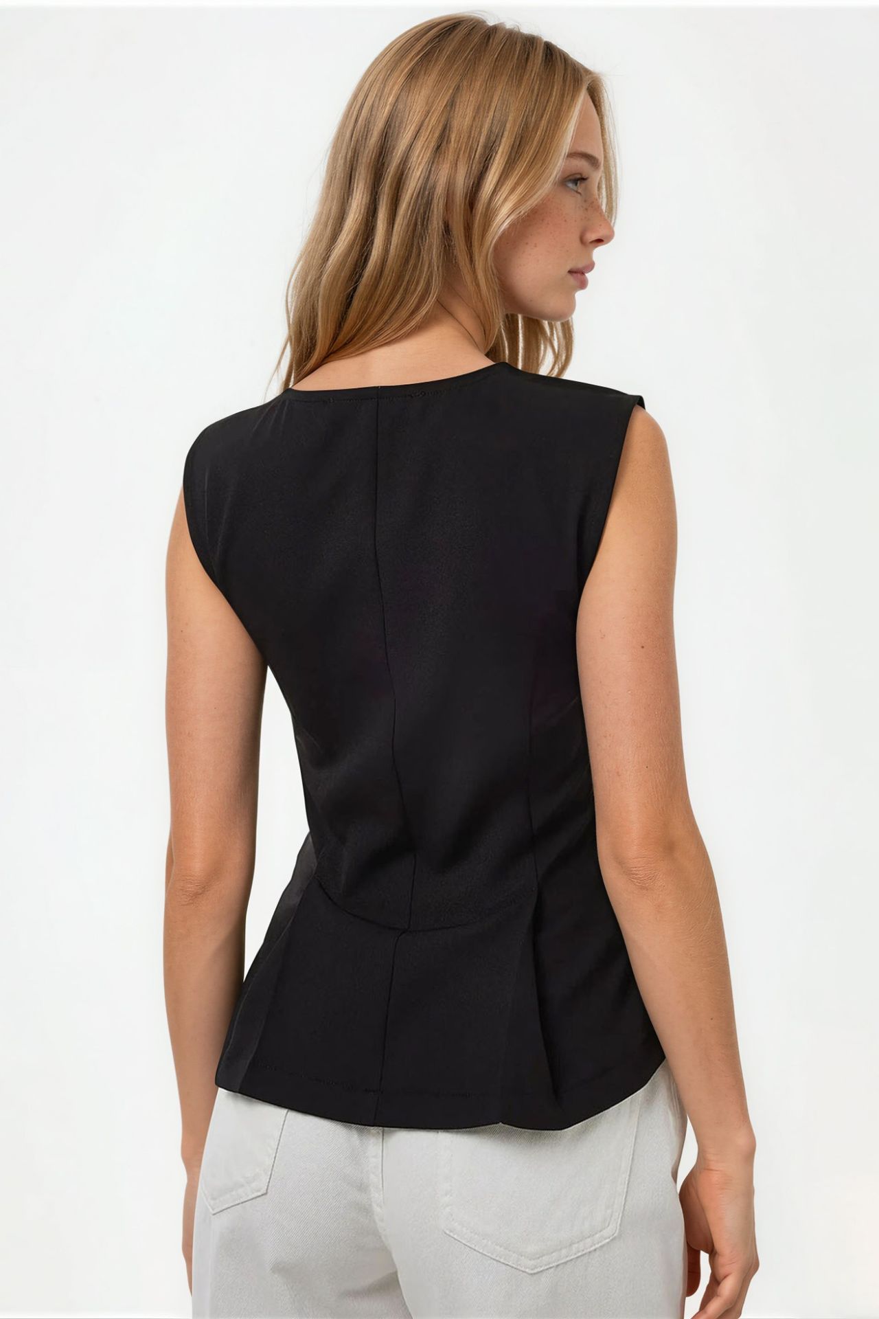 Pleated Slim Fit Zippered Blouse  3
