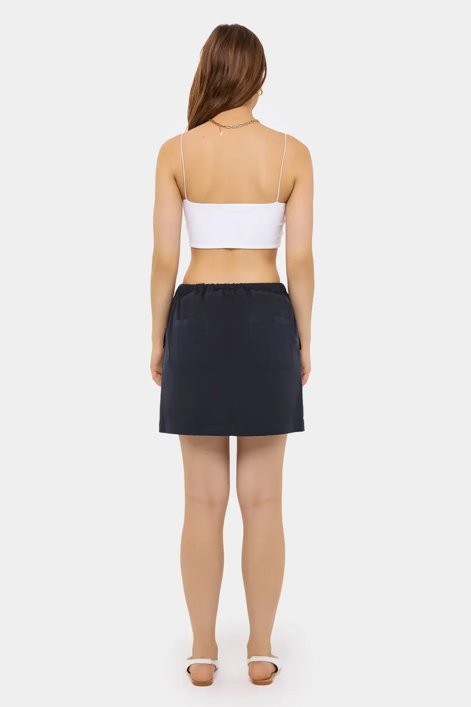 Cotton Low-Rise Cargo Skirt  4