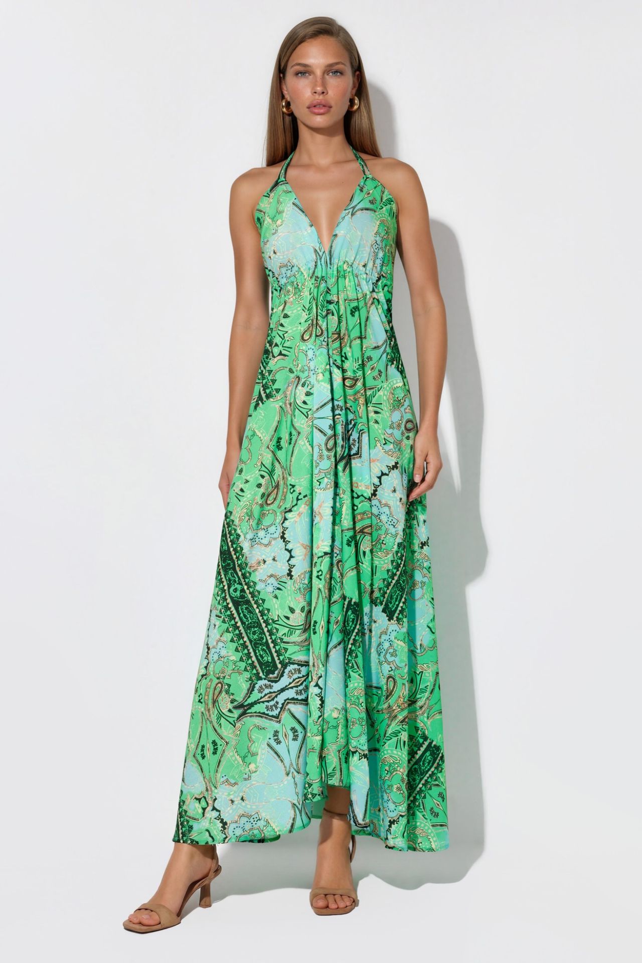 Ethnic Patterned Bohemian Maxi Dress 2