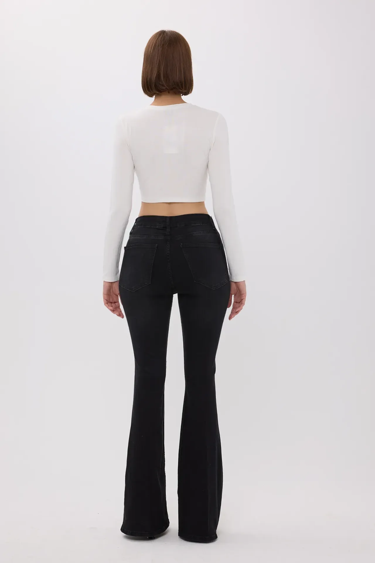 High-Waist Flare Jeans