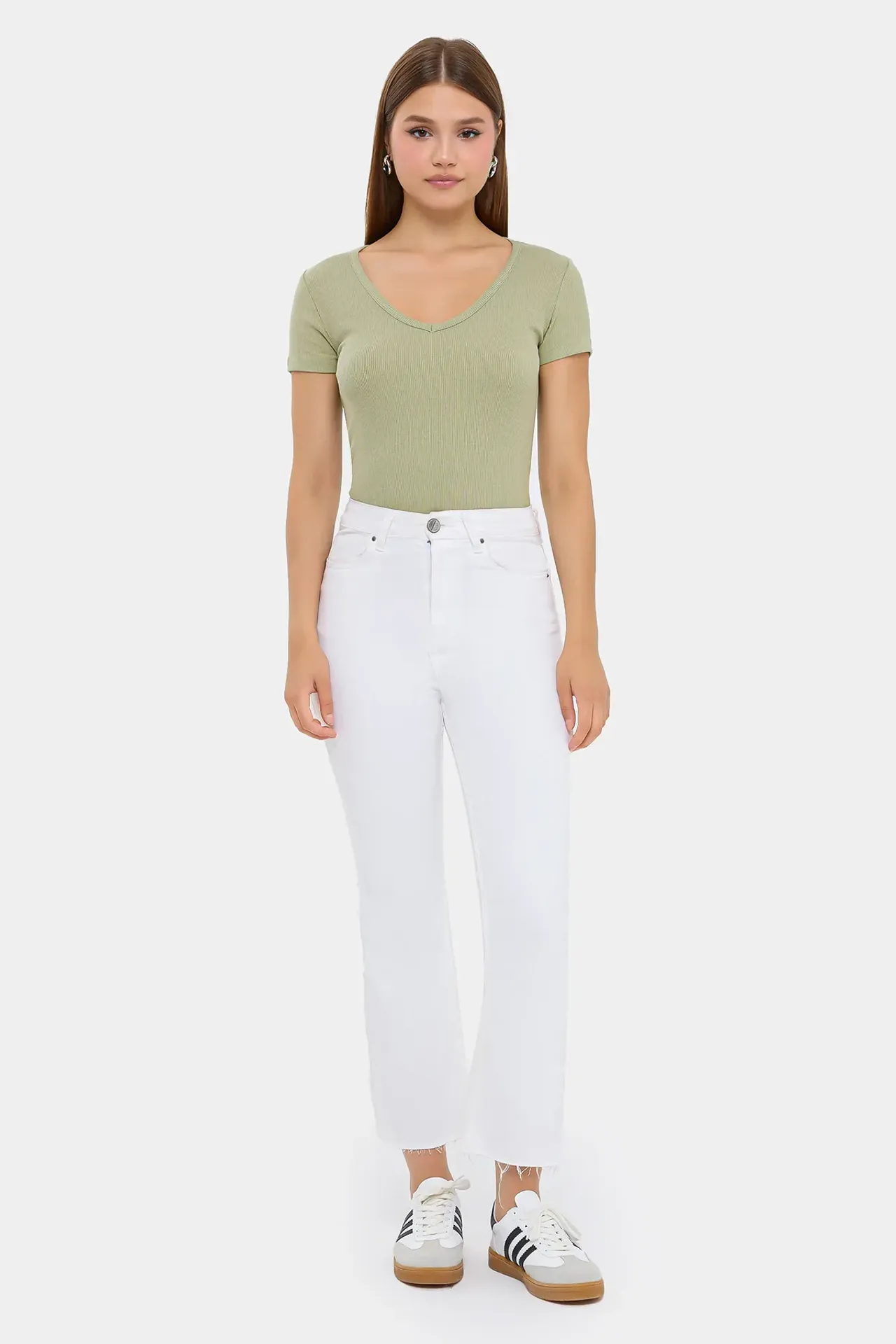Basic Short Sleeve V-Neck T-Shirt