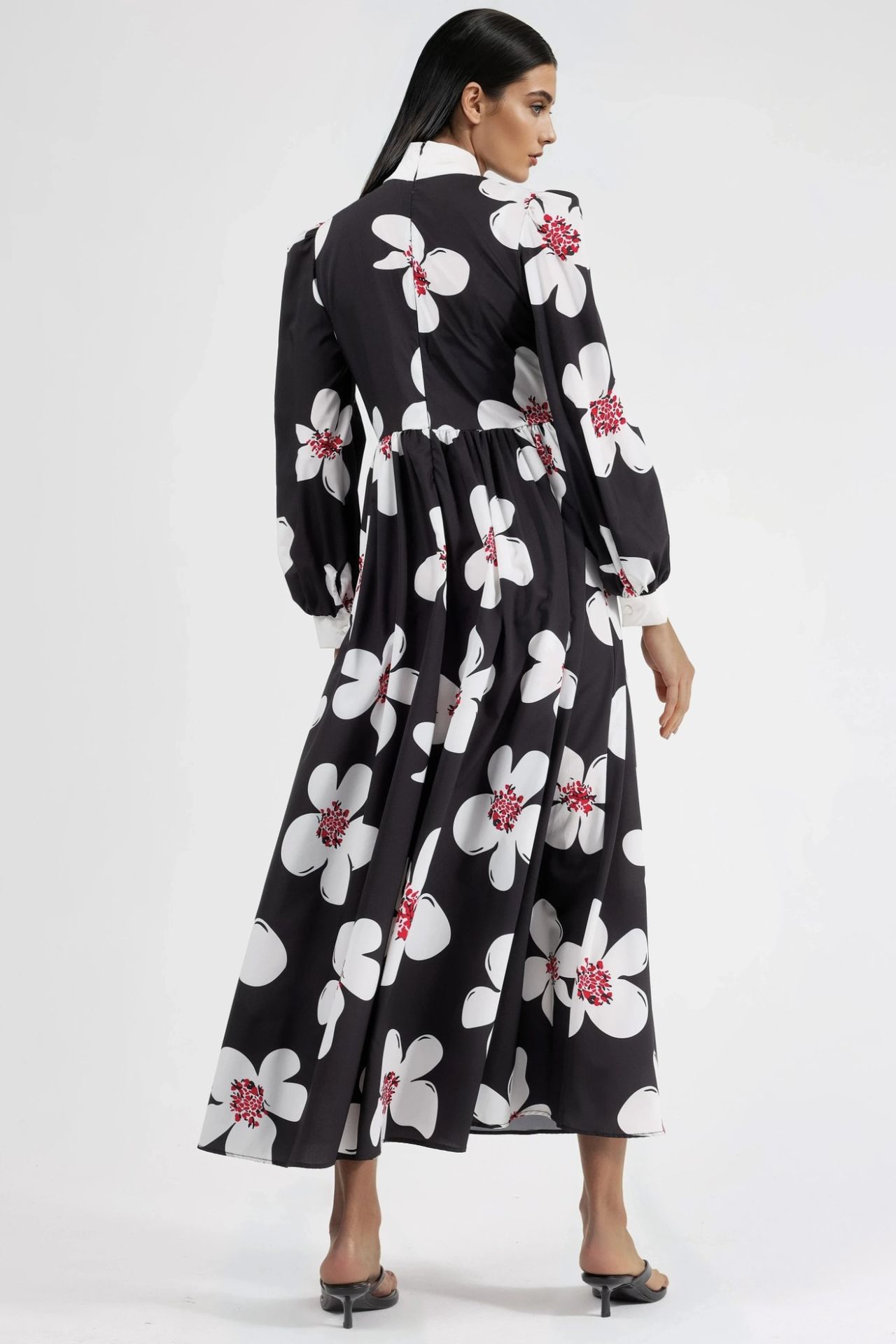 MSN Floral Maxi Dress with Pussy-Bow Neckline 3