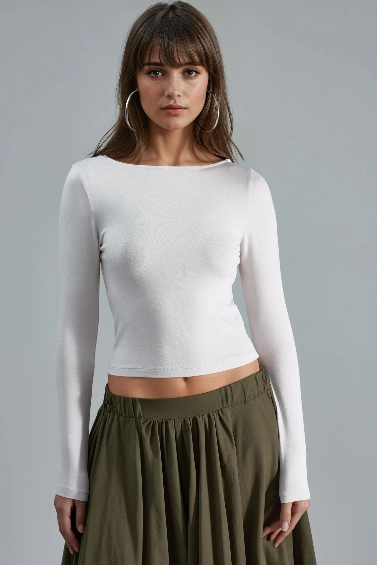 BUSEM Slim Fit Crop Blouse with Back Detail 7