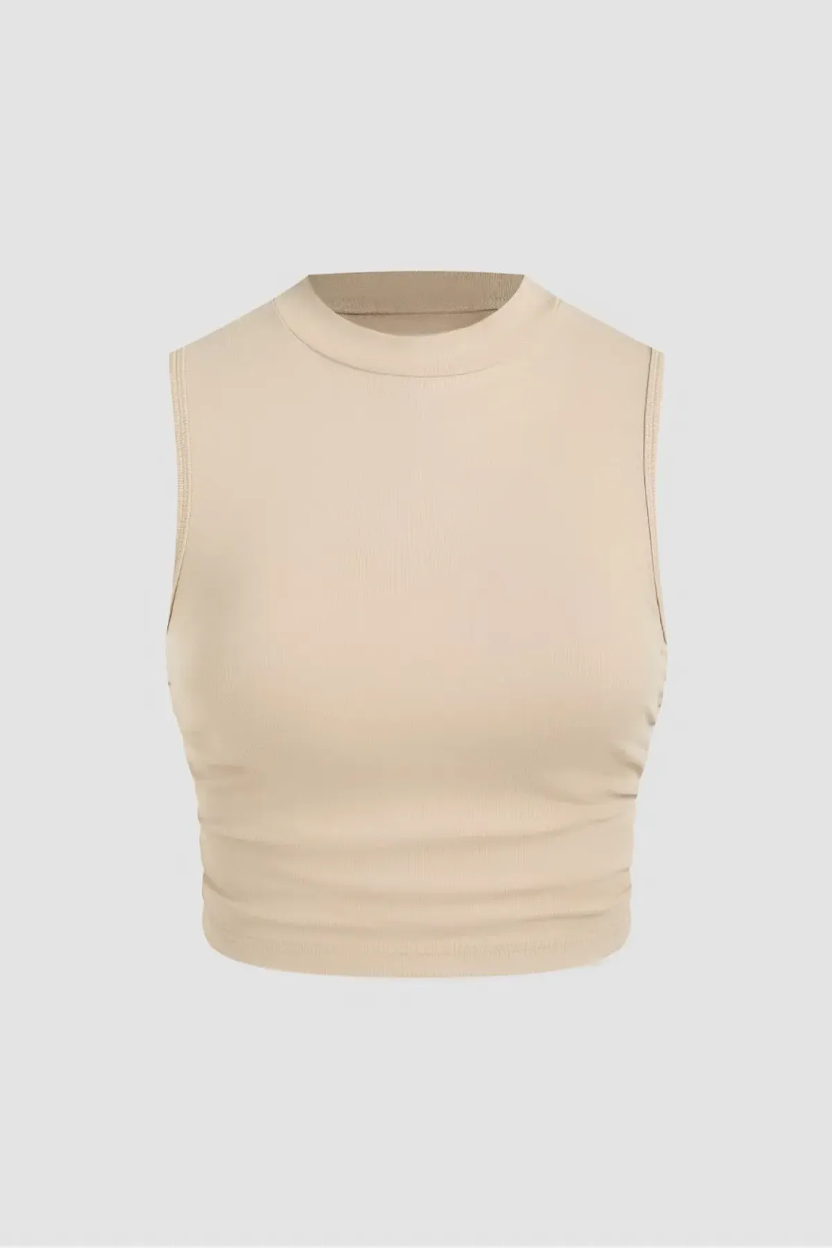 Solid Ruched-Detail Blouse 1