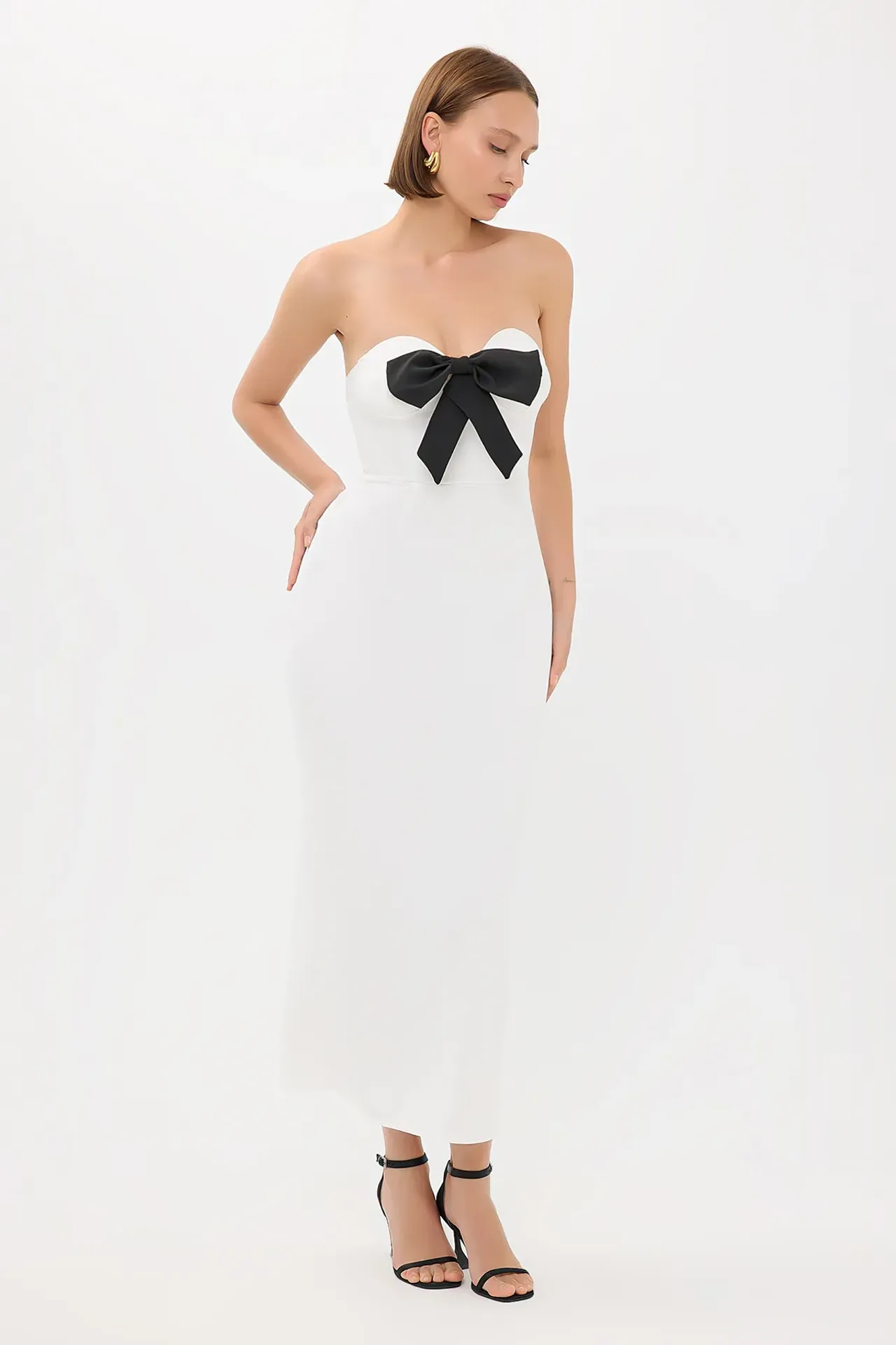 Strapless Maxi Dress with Slit