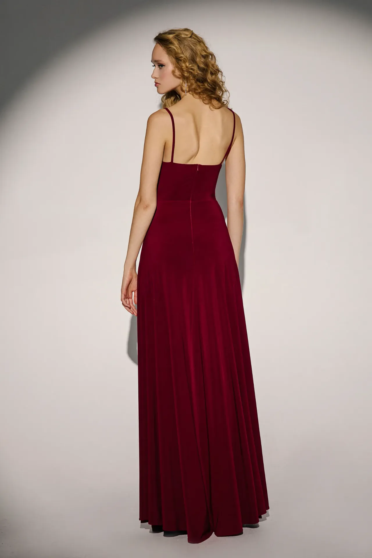 V-Neck Maxi Dress with Slit