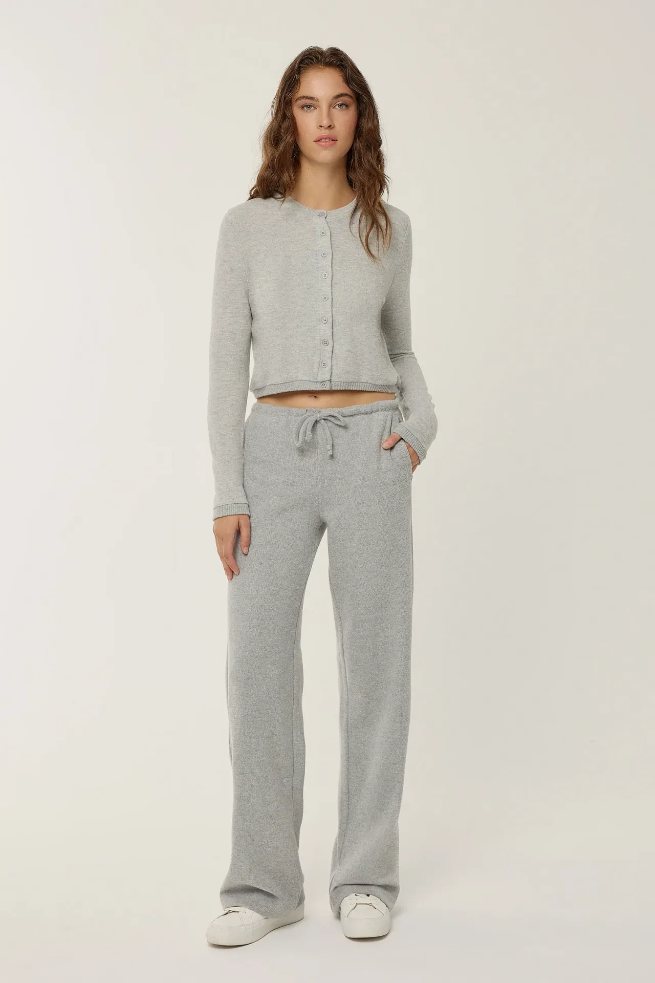 Buttoned Knit Cardigan