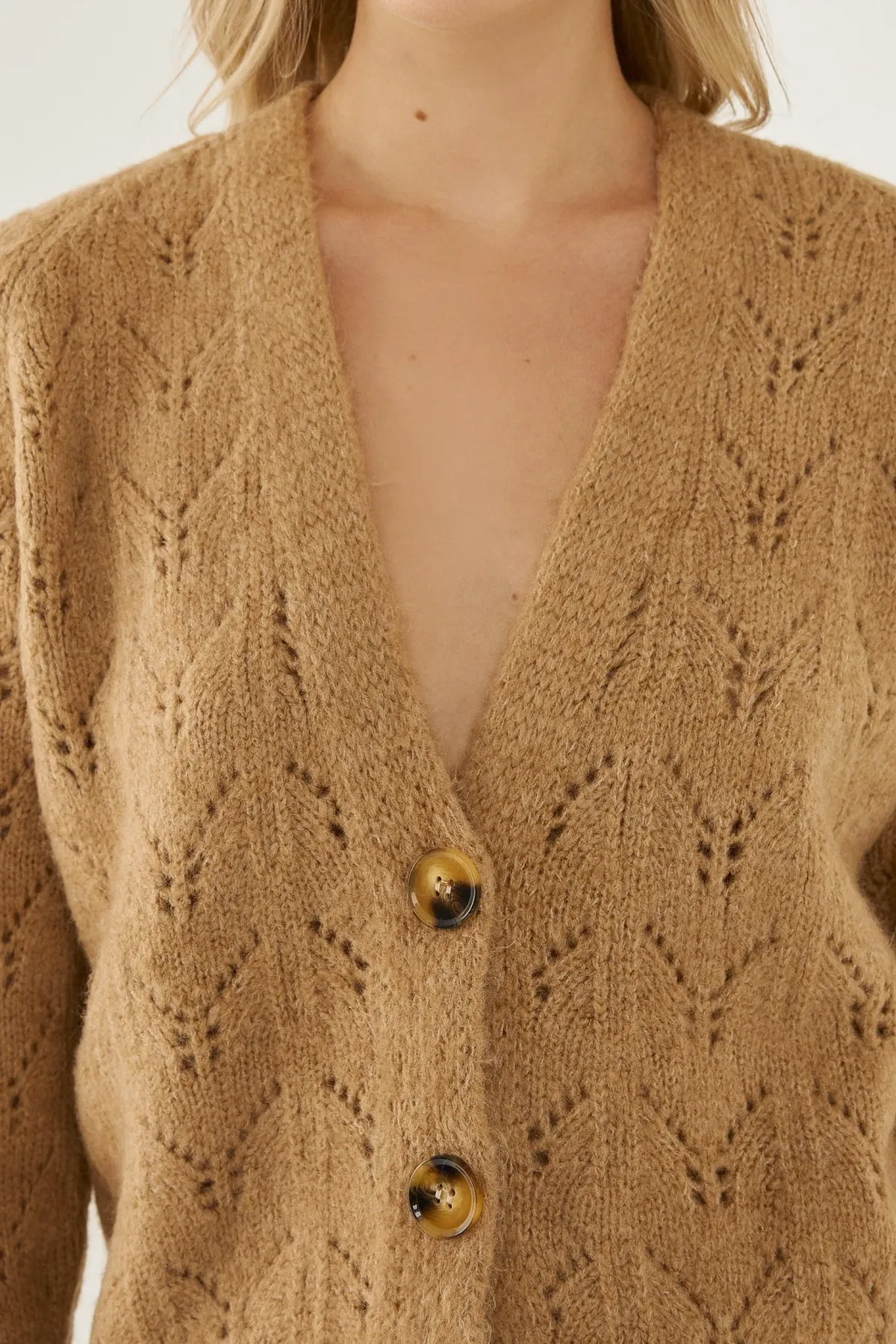 V-Neck Relaxed Fit Knit Cardigan 5