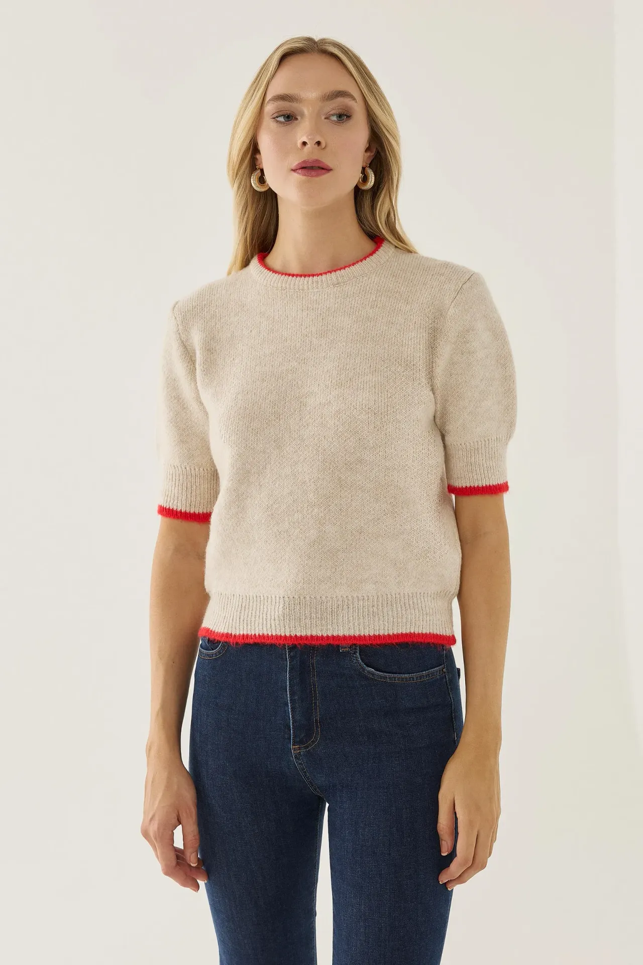 Contrast Knitted Sweater