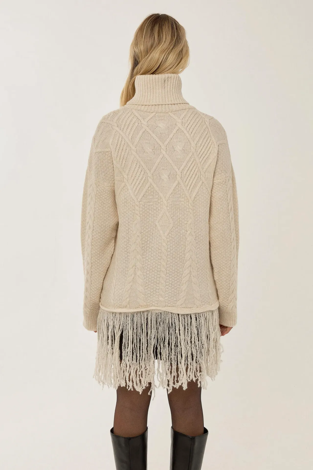 Tassel Turtleneck Sweater