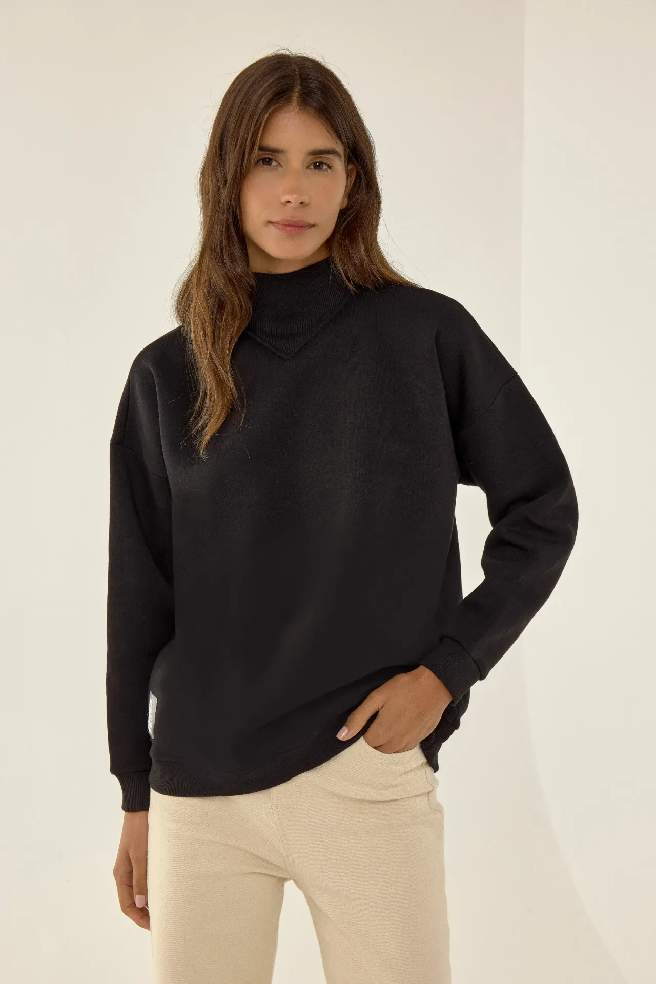 Relaxed Fit Half Turtleneck Sweatshirt