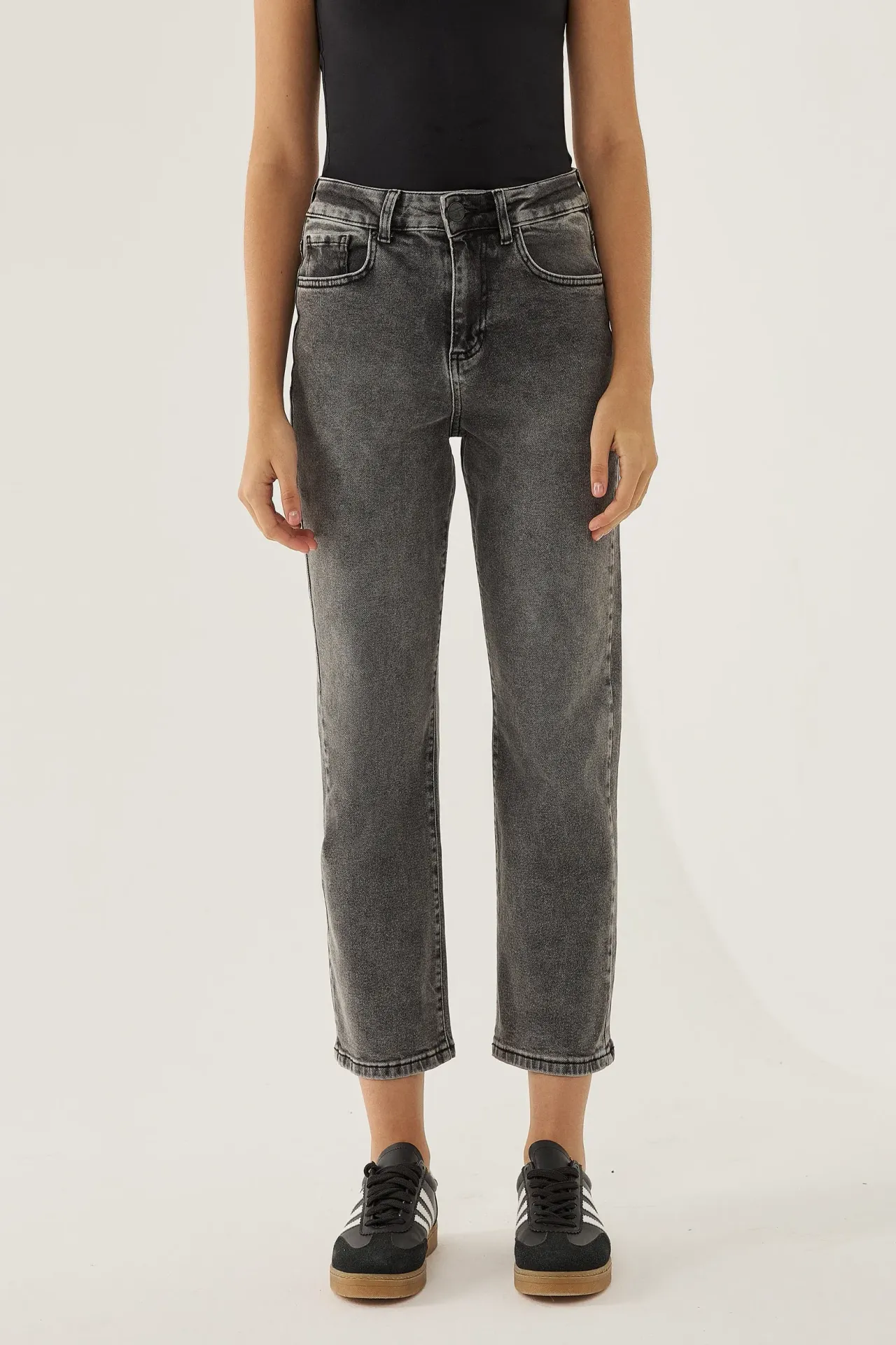High Waist Straight Denim Jeans