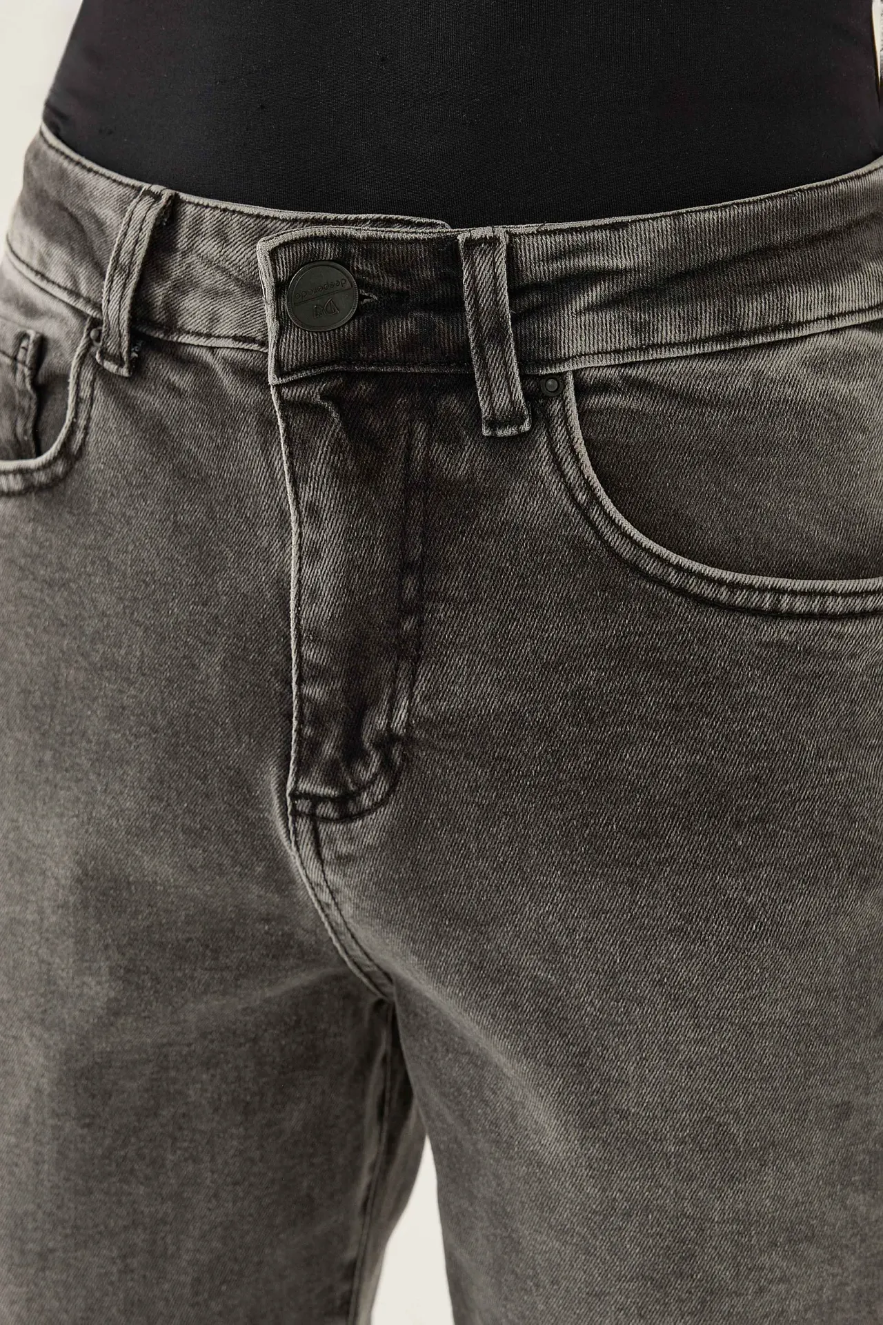 High Waist Straight Denim Jeans