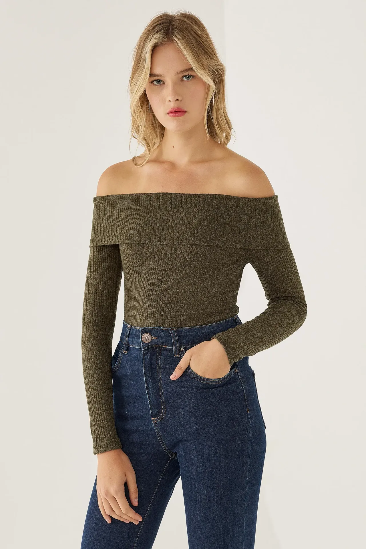 Off Shoulder Jersey Top