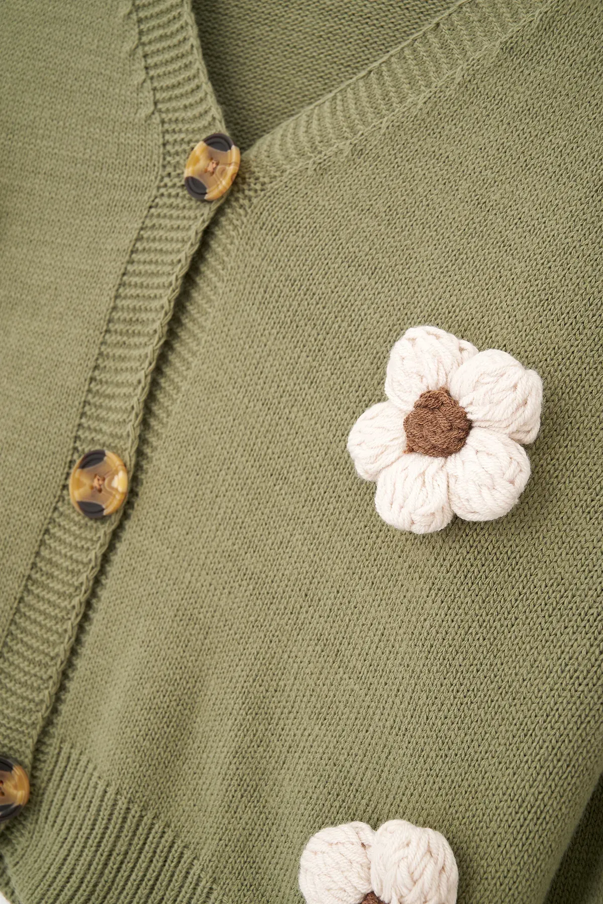Floral V-Neck Relaxed Fit Cardigan 8