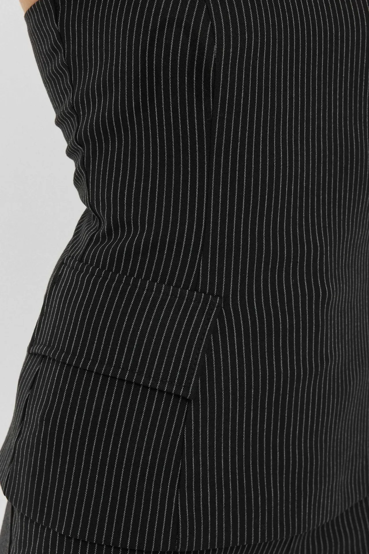 Striped Strapless Top