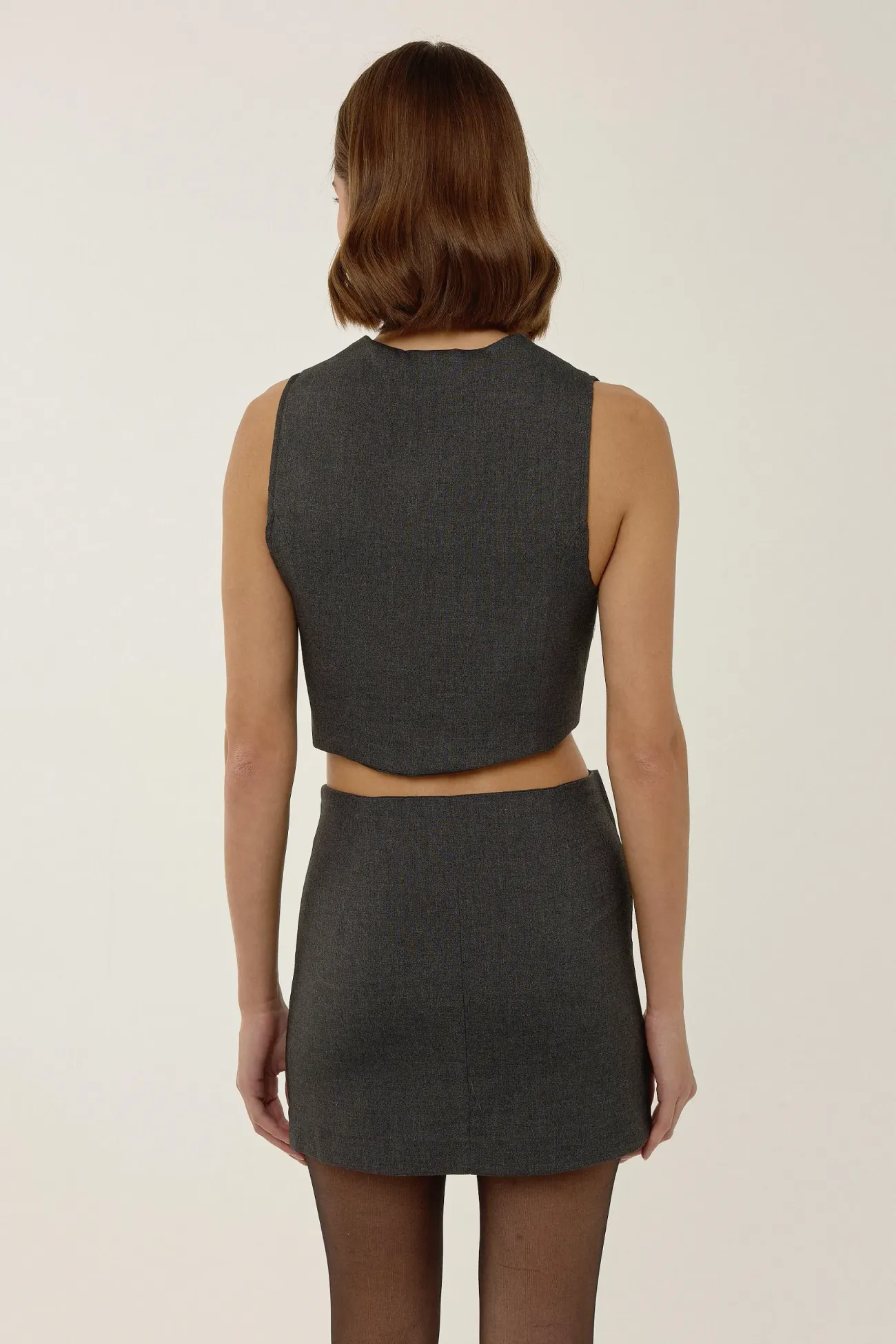 V-Neck Vest & Skirt Two-Piece Set 5