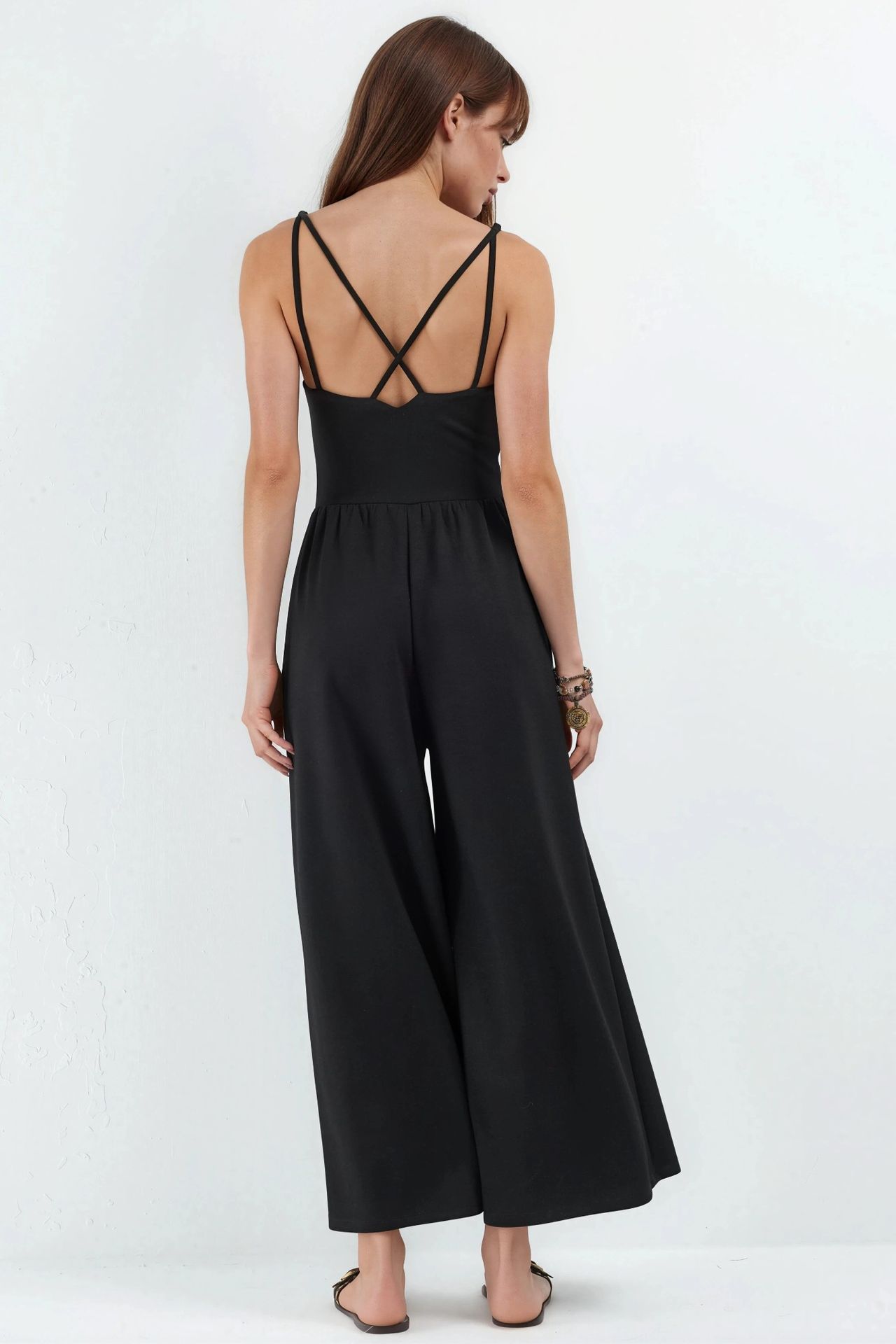 Modal Touch V-Neck Long Knit Jumpsuit 5