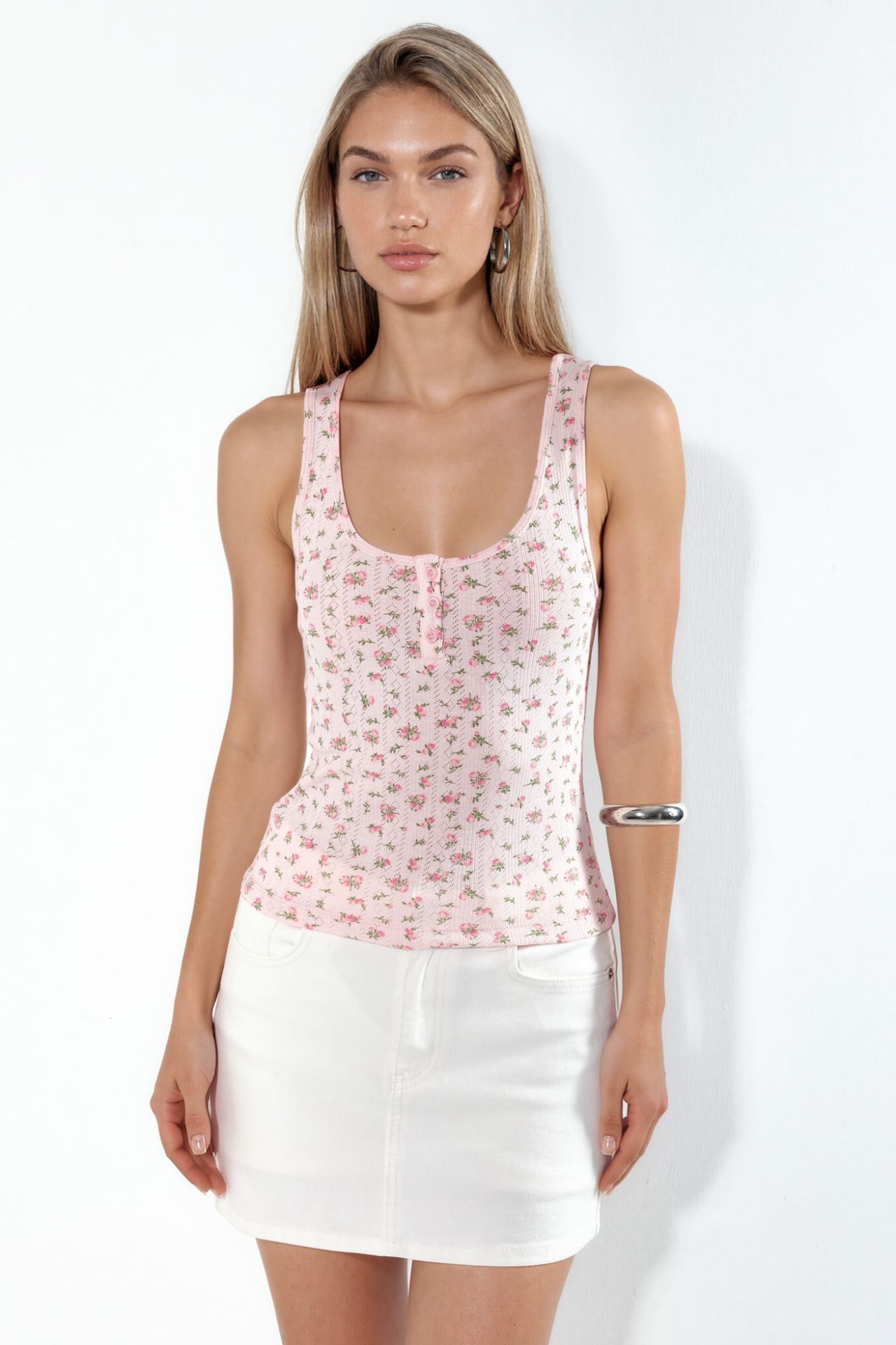 BUSEM Floral Button Cami Top 5