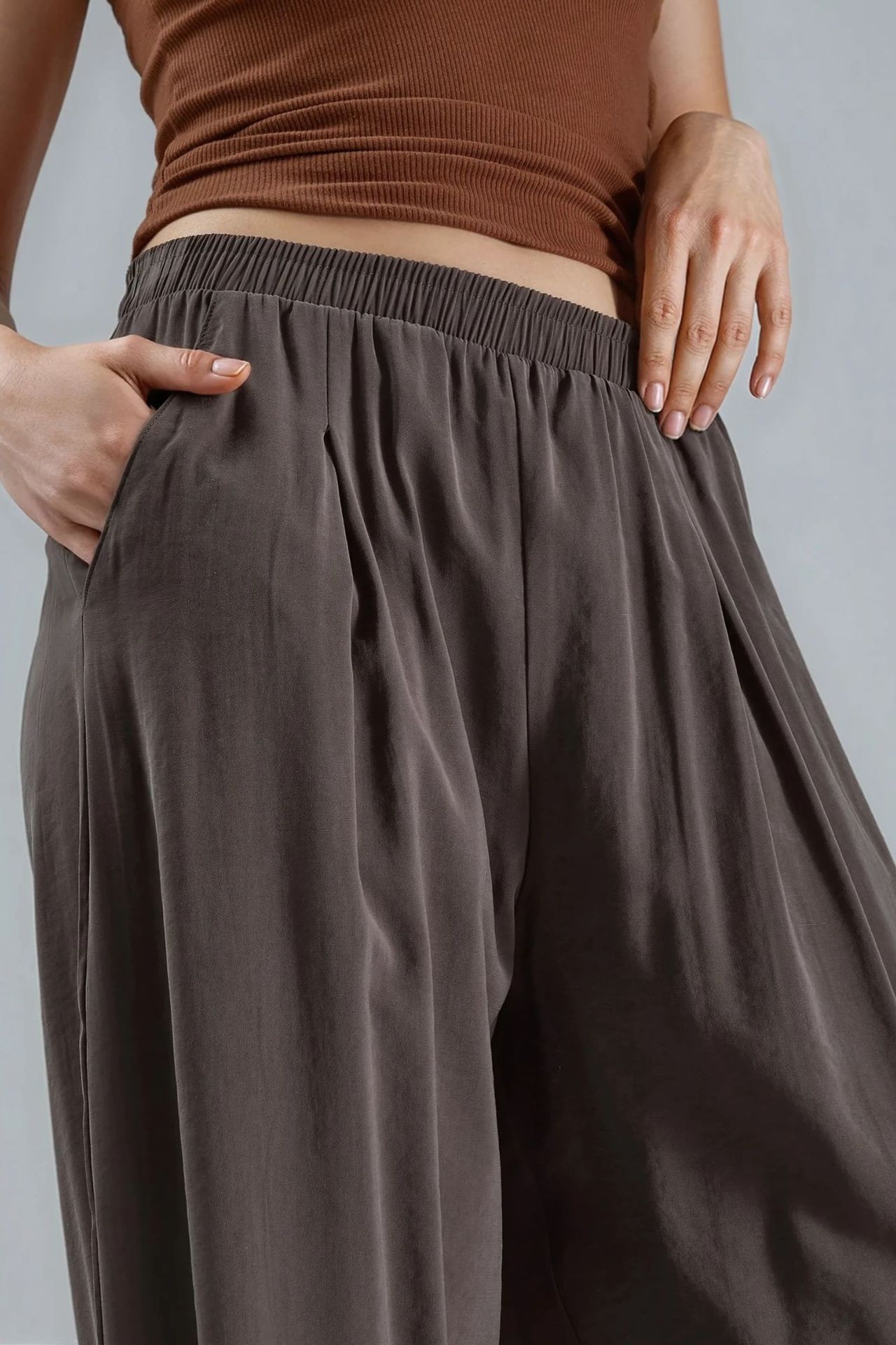 BUSEM Wide Leg Pleated Pants 5