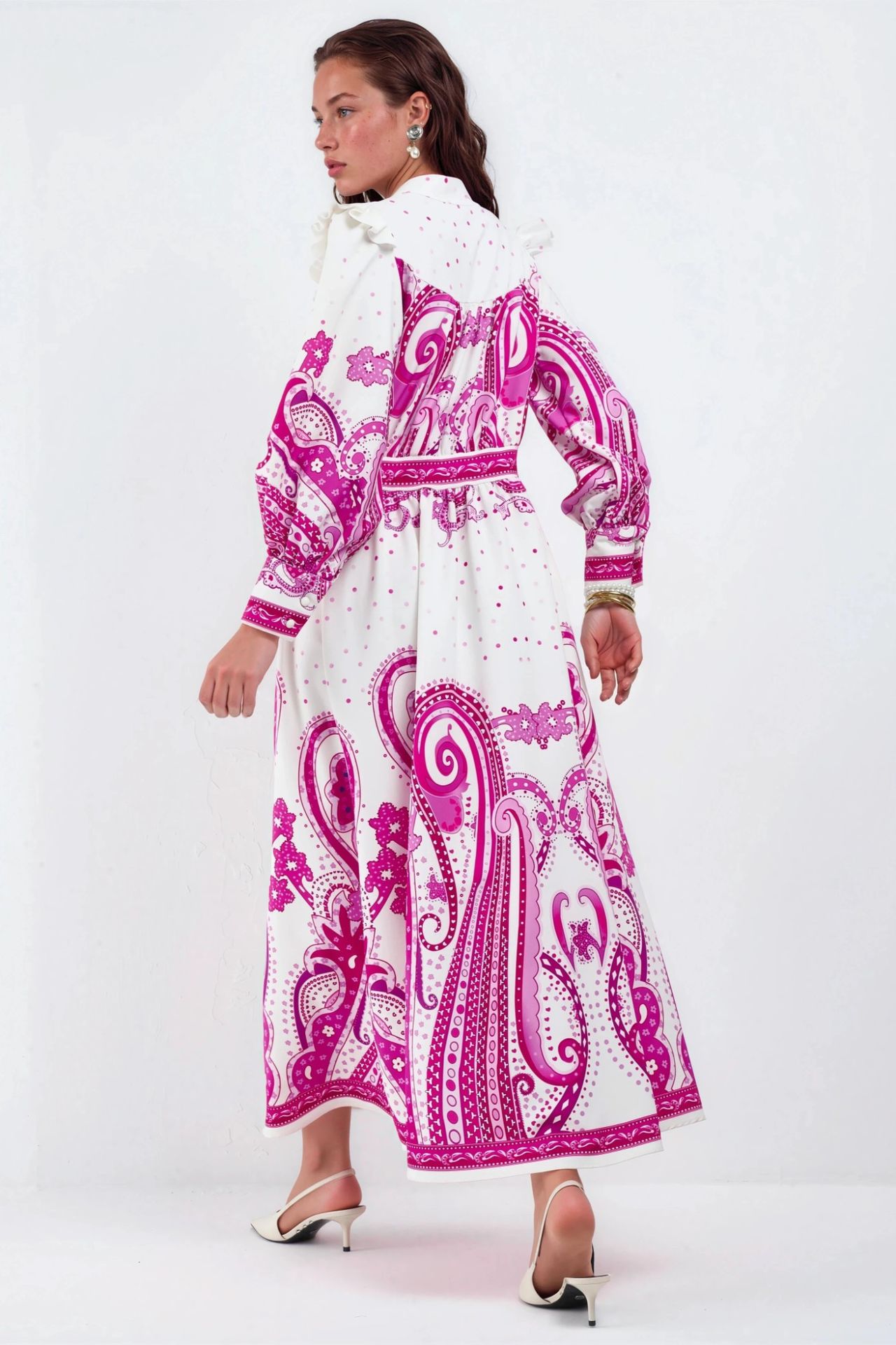 MSN V-Neck Paisley Maxi Dress with Slit 2