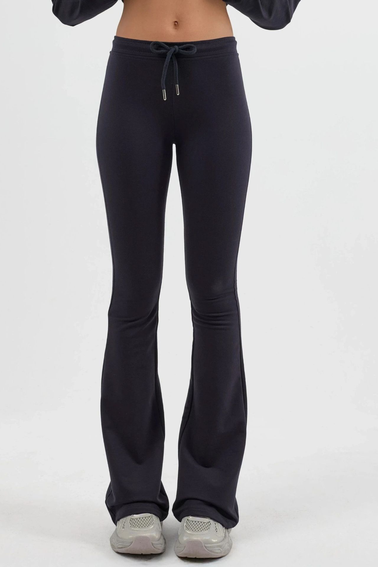 BUSEM Mid Waist Flare Leg Sweatpants with Drawstring 7