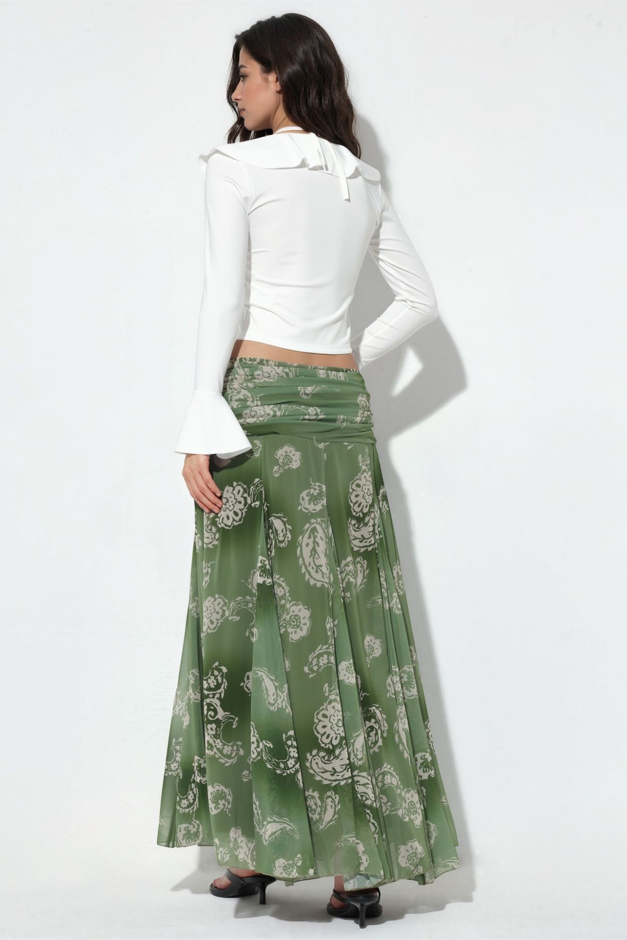 BDART High Waist Paisley Maxi Skirt
