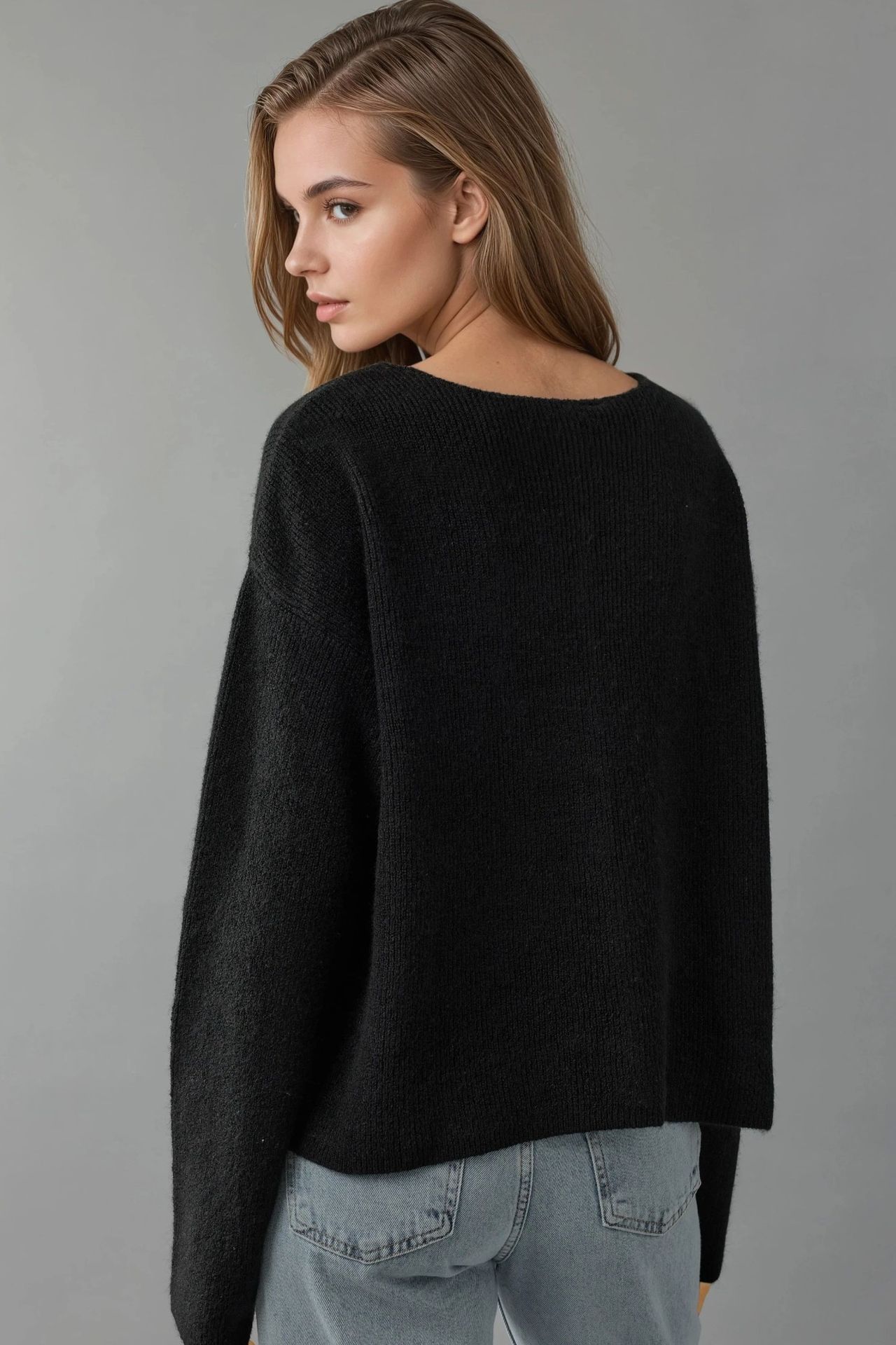 Ultra Soft Crew Neck Buttoned Dual-use Cardigan 7