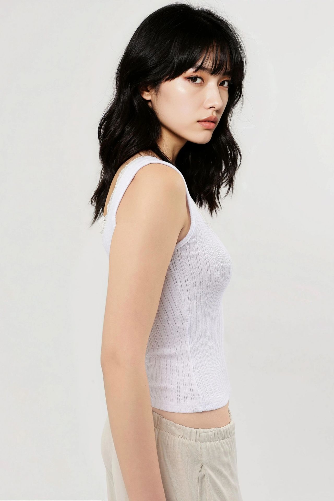 BUSEM Lace Detail U Collar Tank Top 4
