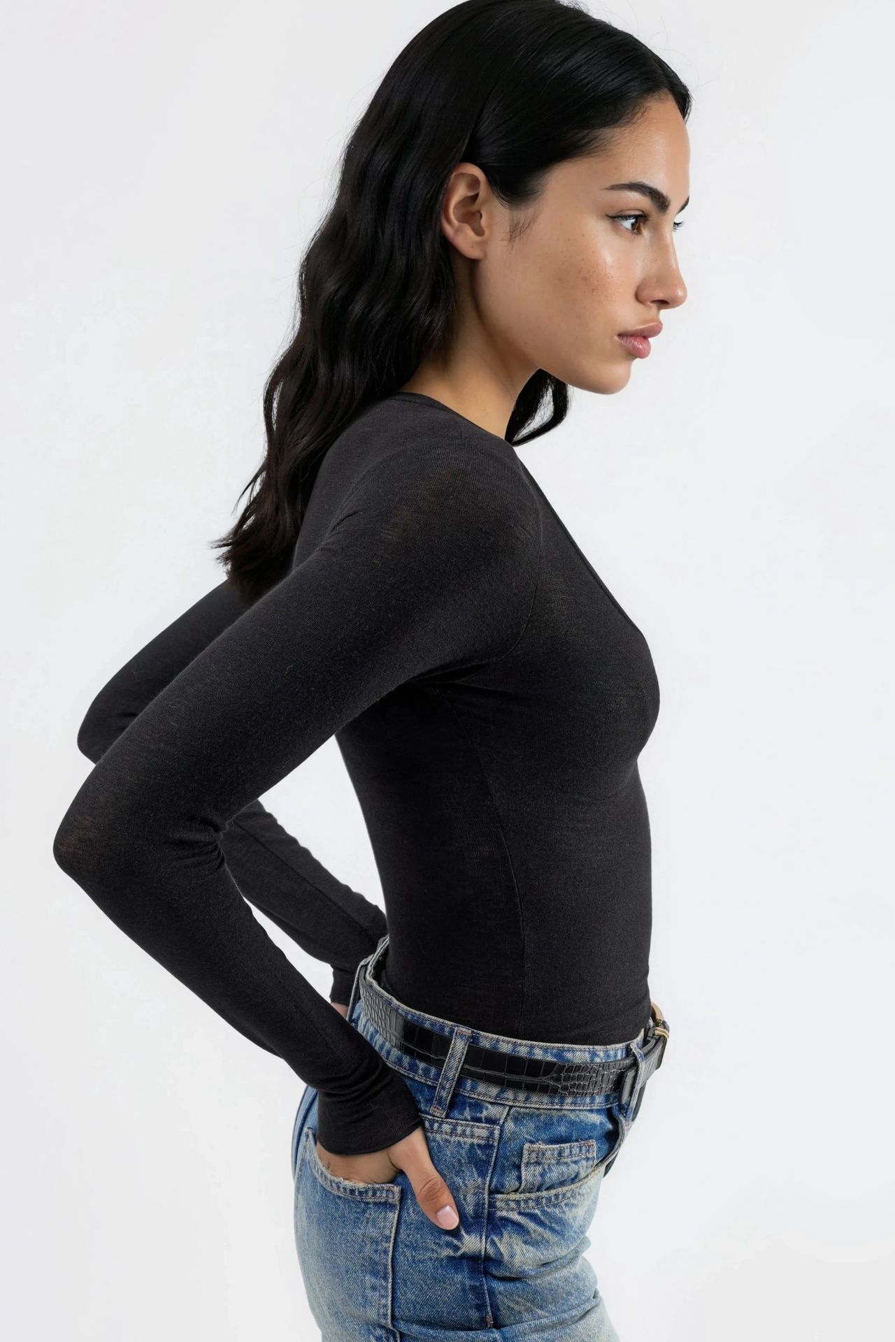 BUSEM V-neck Long Sleeve Blouse 2