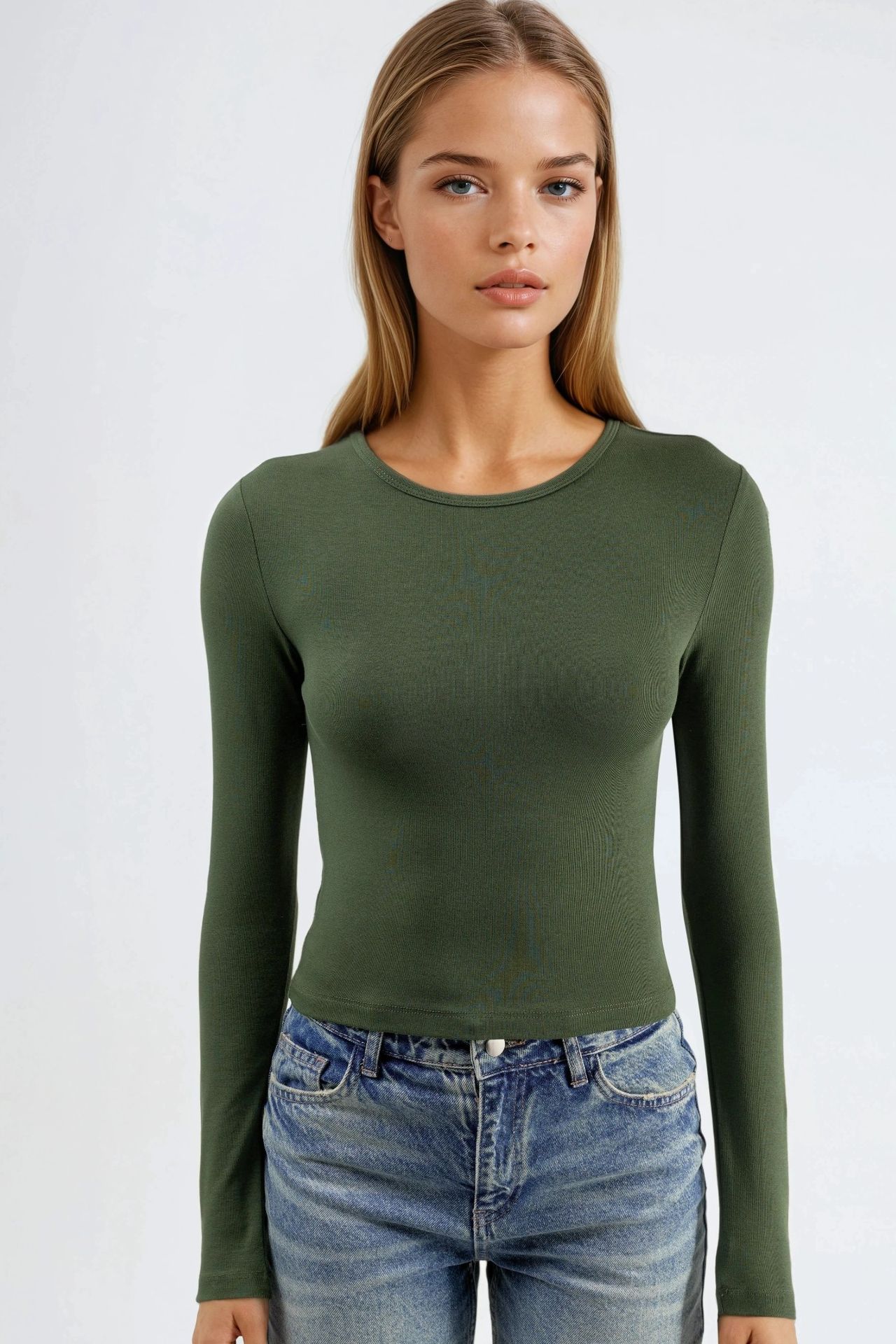 BUSEM Long Sleeve Crew Neck Blouse 6
