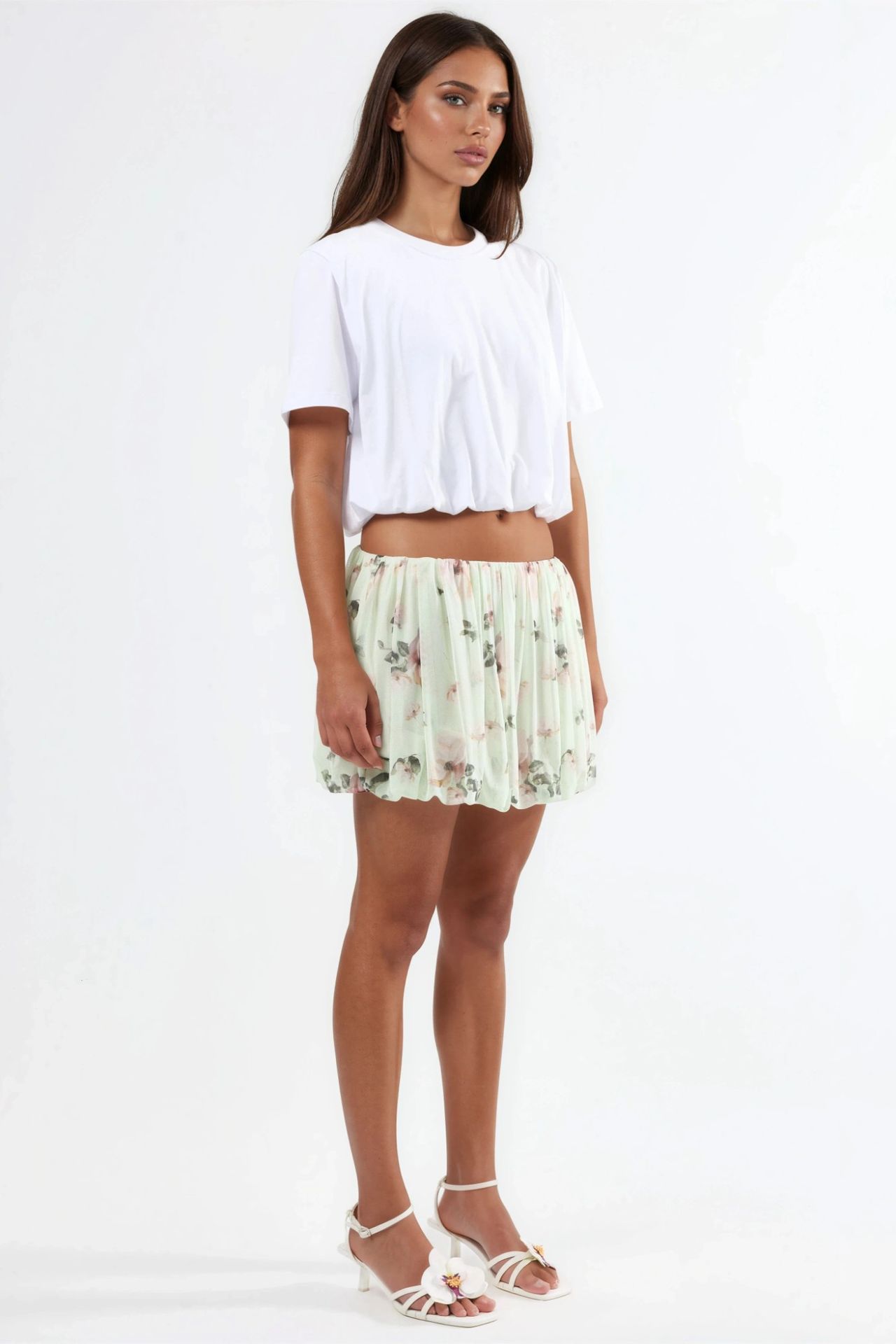 BUSEM Crew Neck Crop Blouse with Elastic 5
