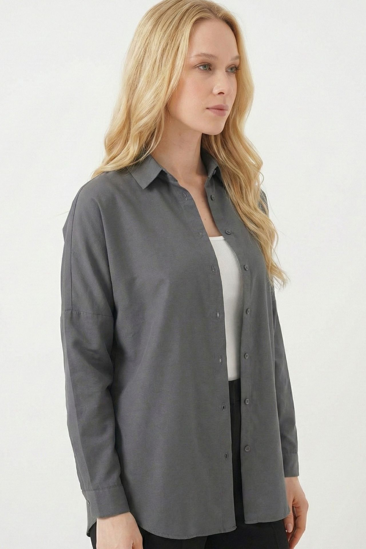 BDART Relaxed Fit Poplin Shirt with Button Closure 3