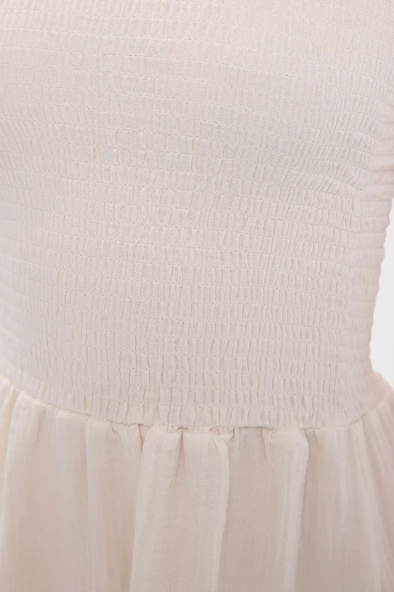 Strapless Smocked Maxi Dress