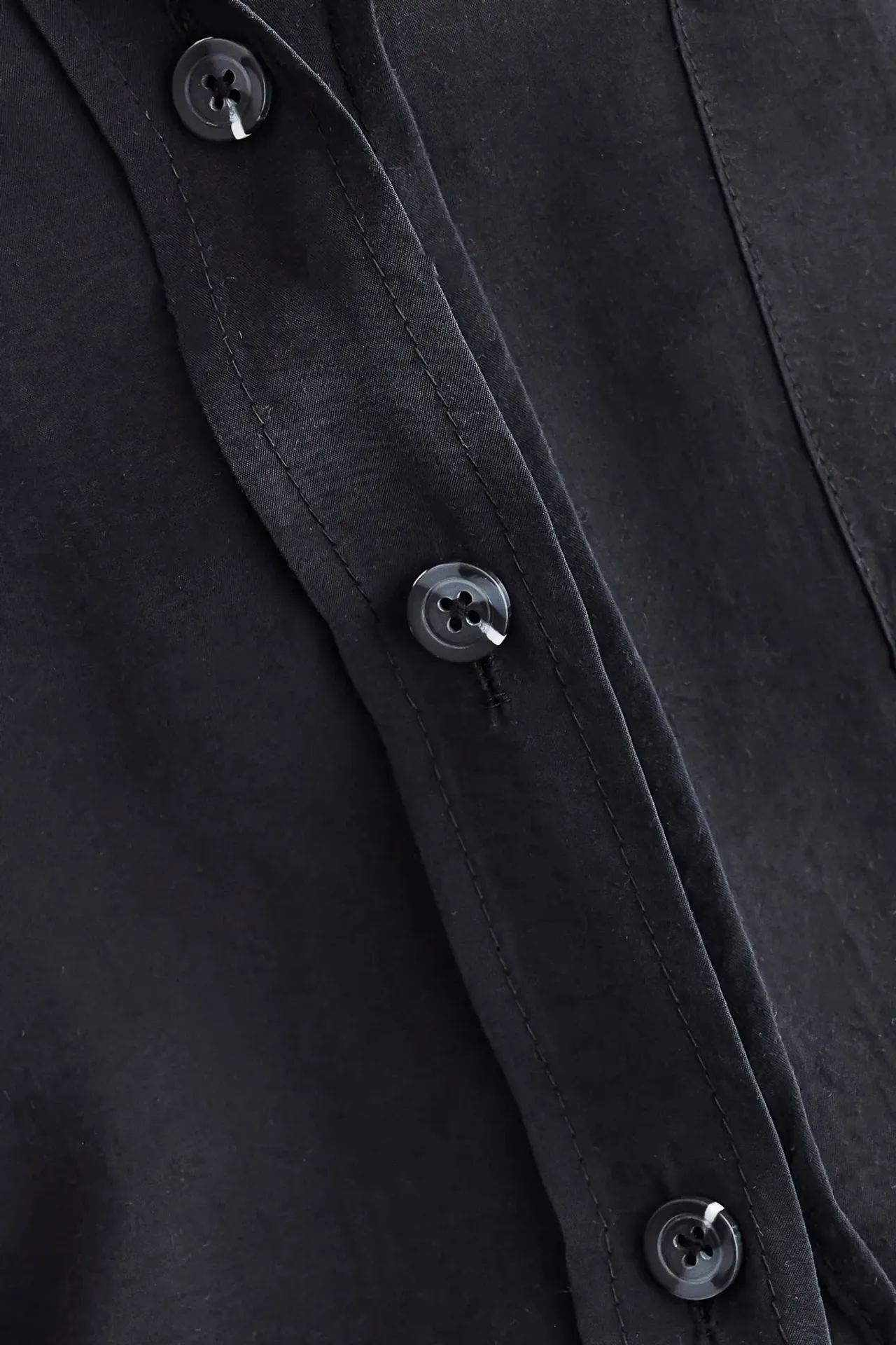 Oversized Velvet Shirt with Button Detail