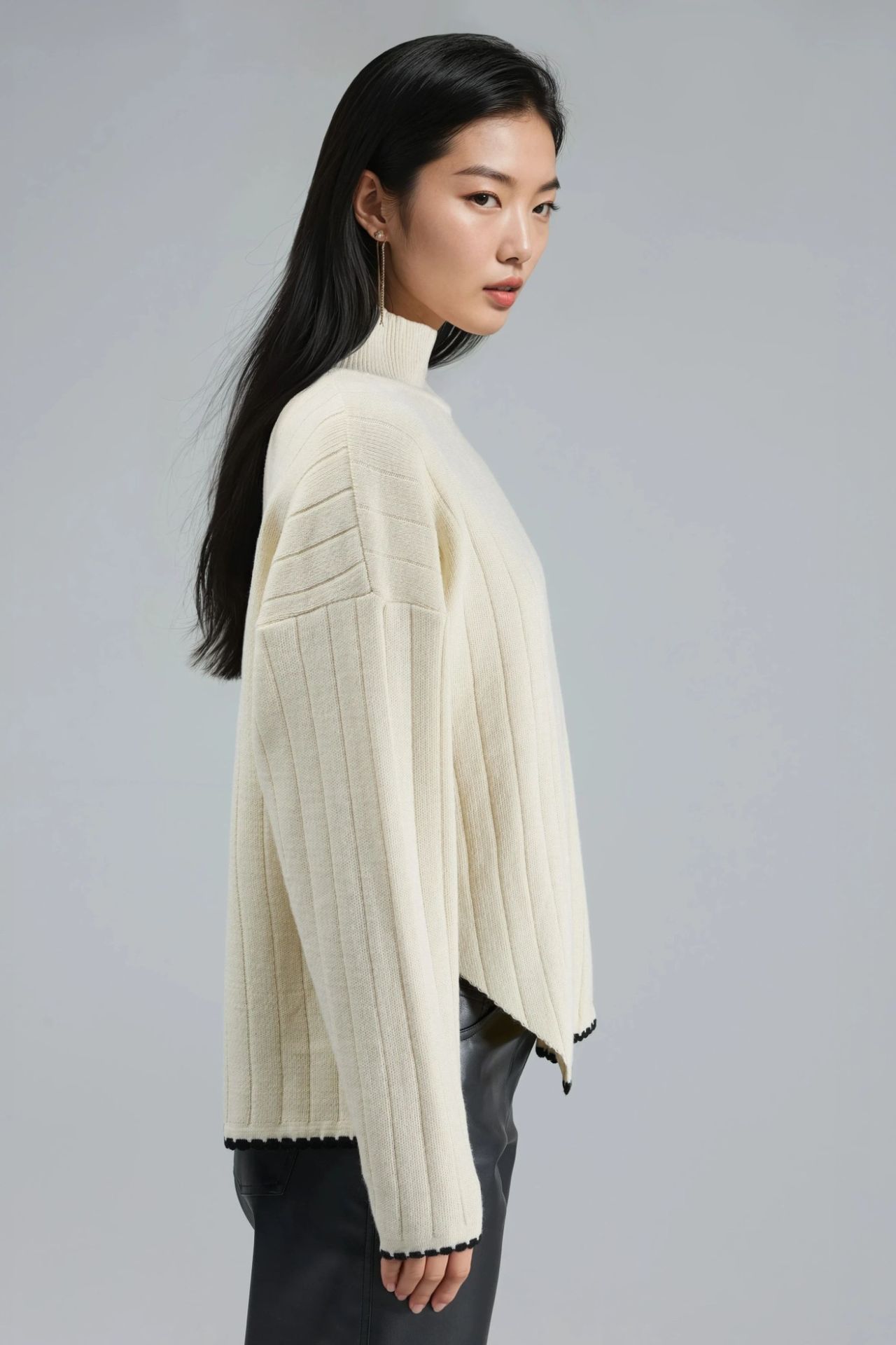 MY FASHION Oversized Sweater with Stitch Detail 7