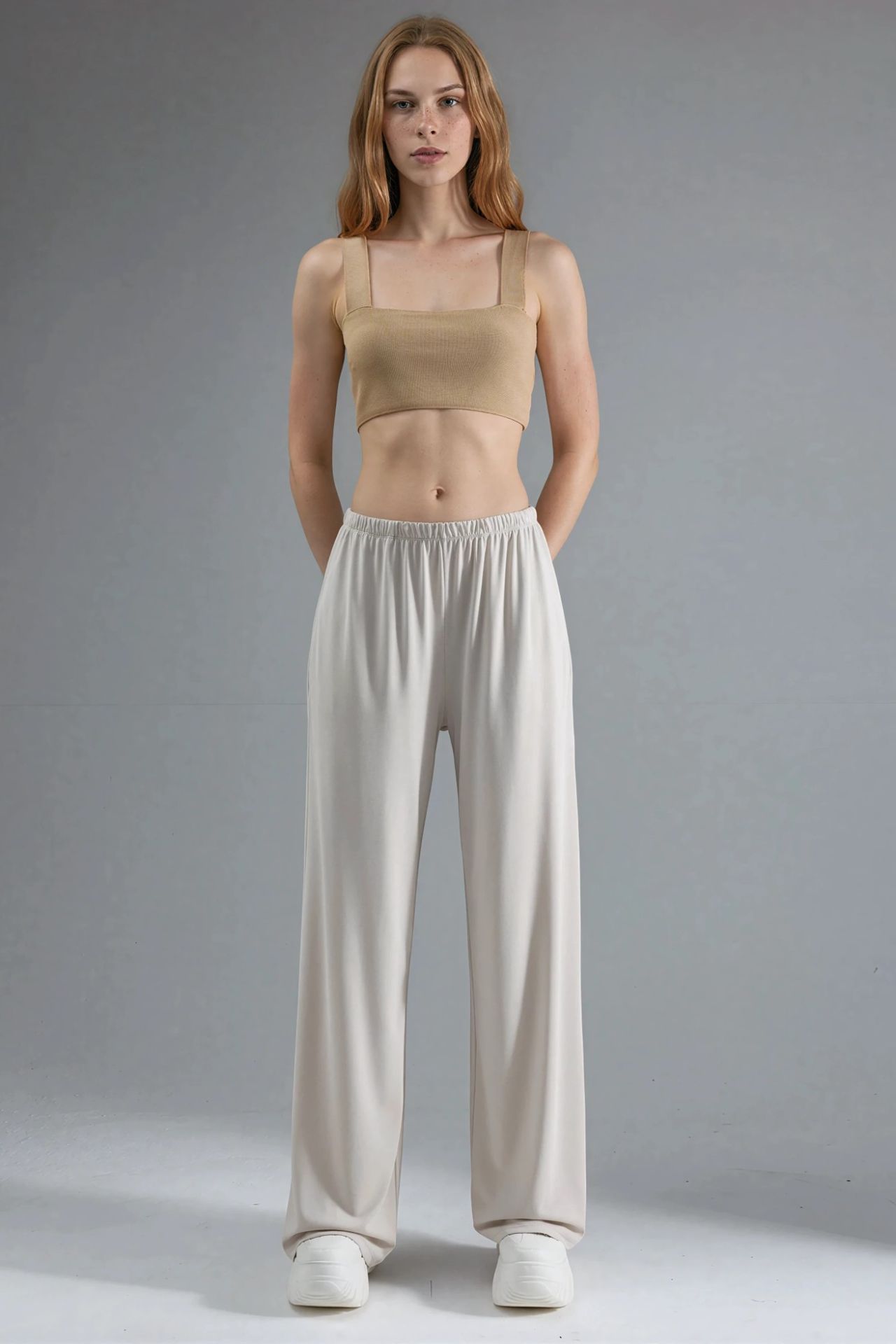 BUSEM Elastic Waist Straight Leg Modal Pants 6