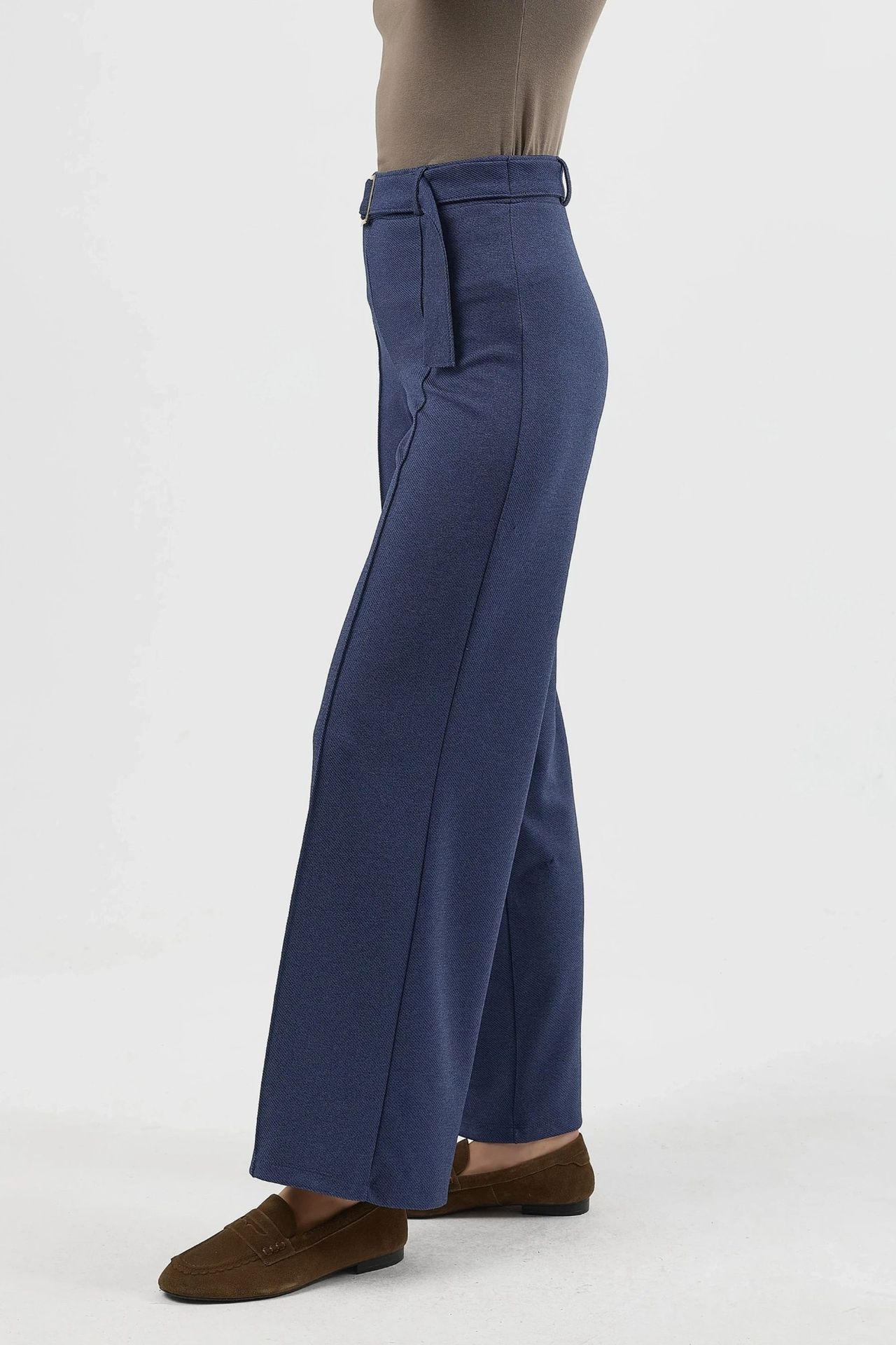 BUSEM High Waist Belted Straight Leg Pants 2
