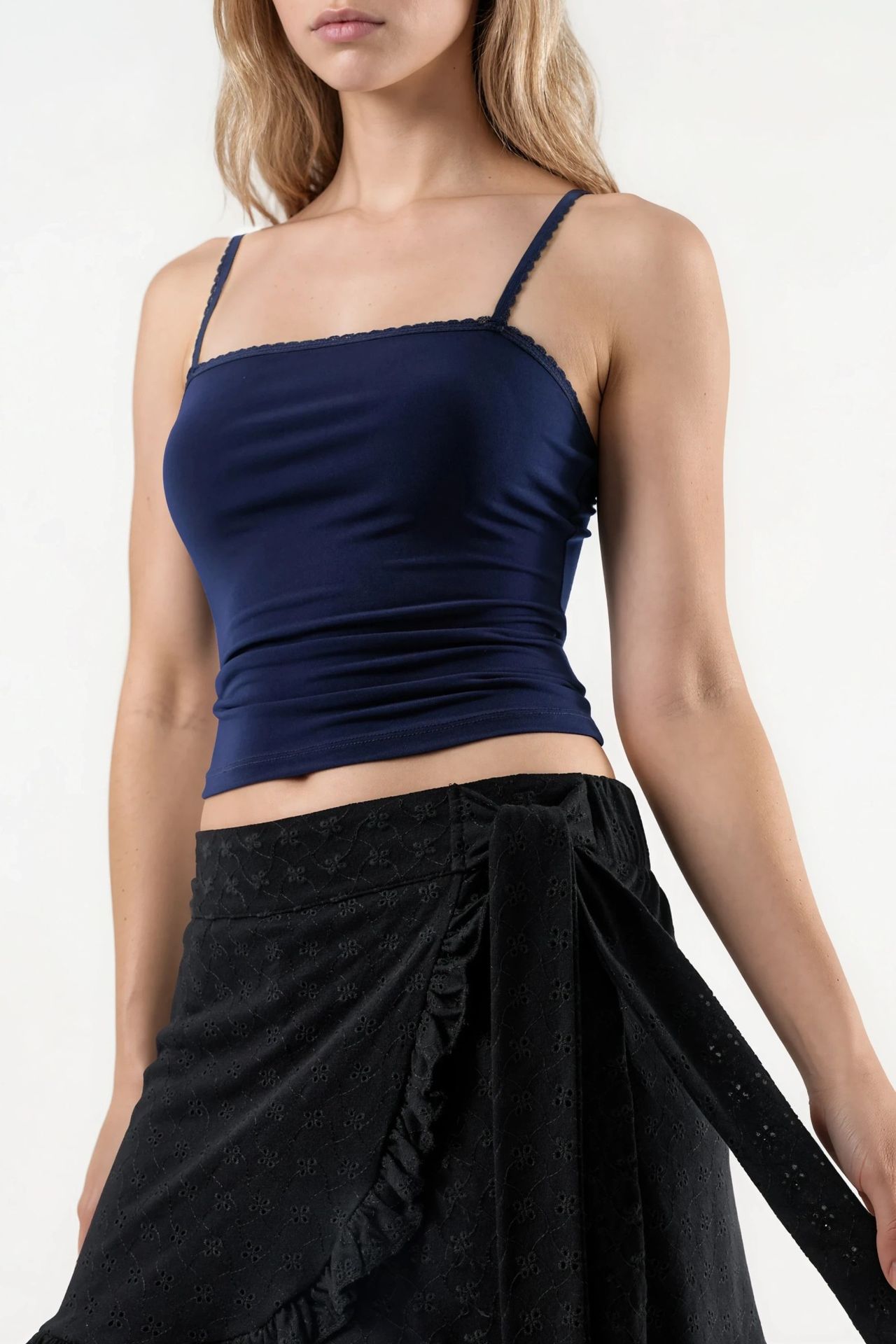 BUSEM High Waist Embroidered Mini Skort 6
