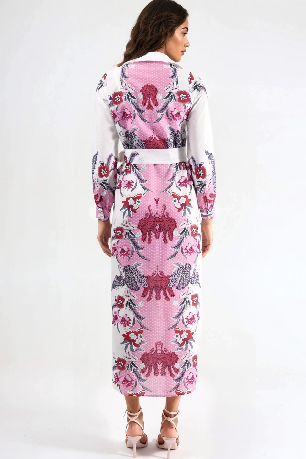 MSN Floral Belted Midi Dress 3