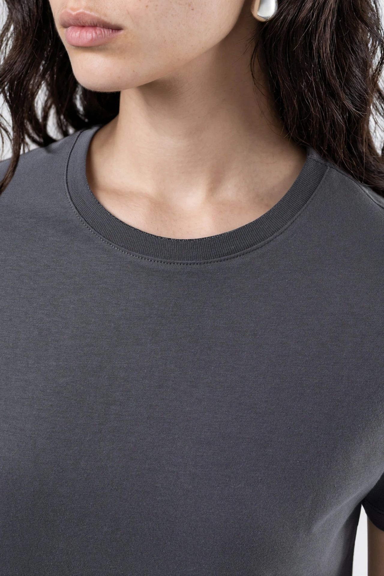 BUSEM Plain Crew Neck Cotton T-Shirt 6
