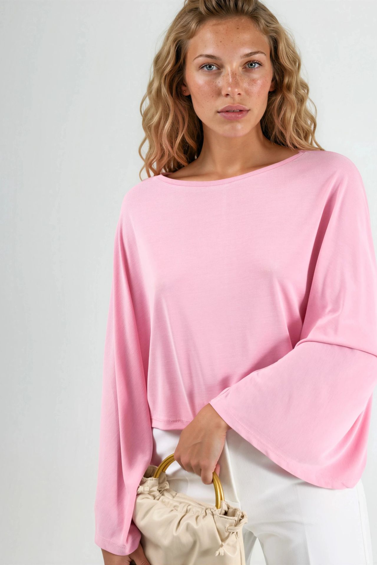 BUSEM Loose Fit Boat Neck Blouse 1