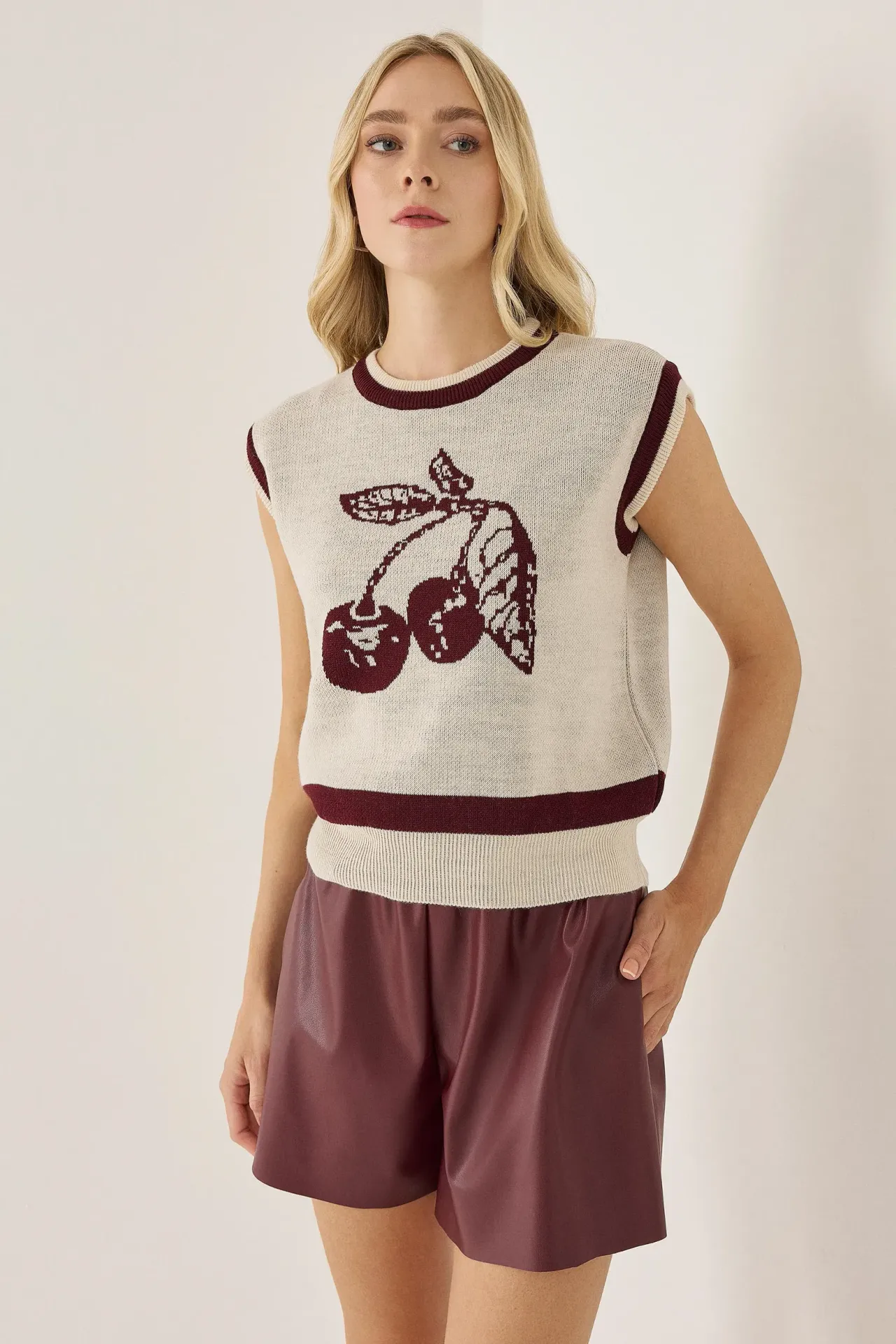 Cherry Patterned Sweater