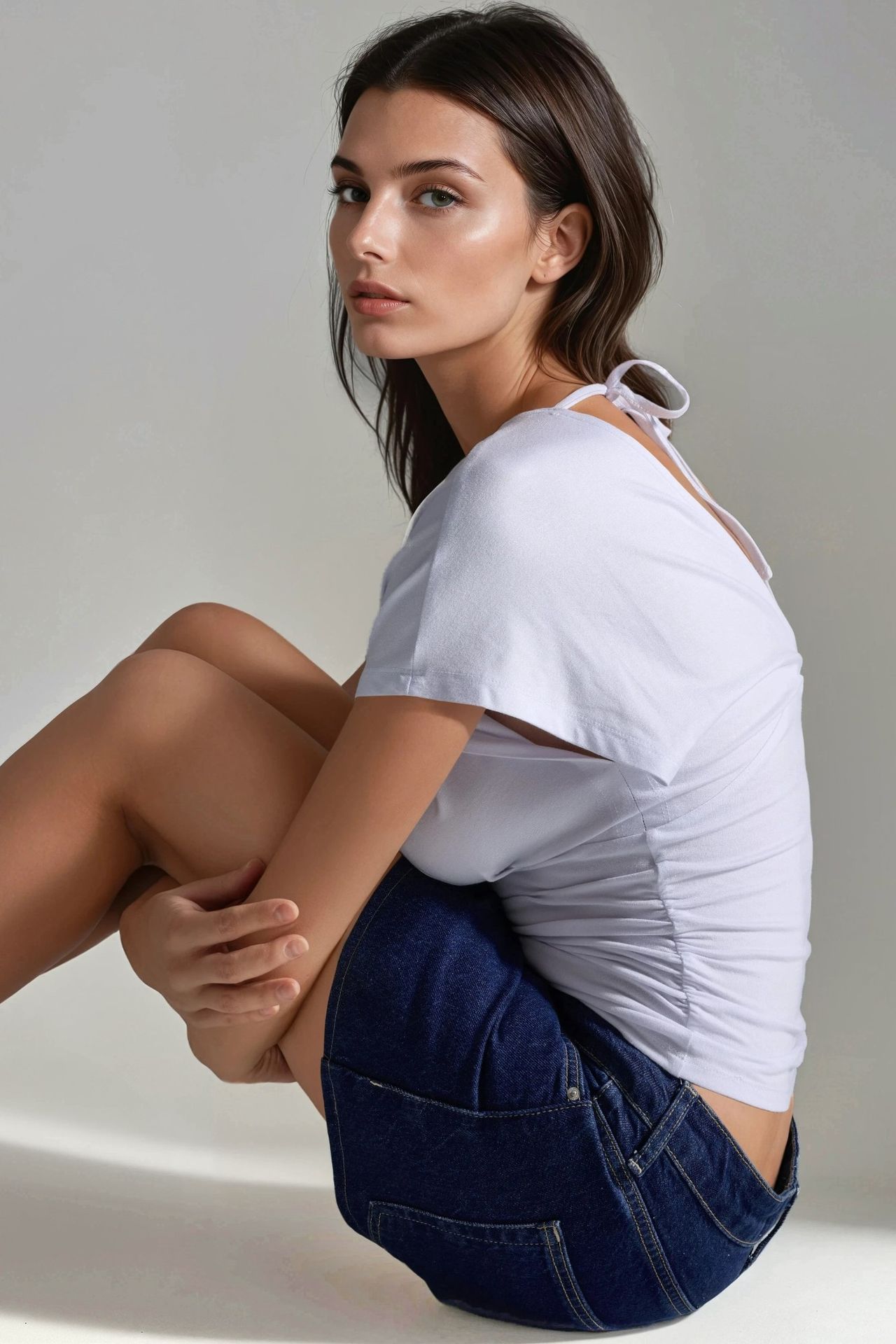 Ruched V-Neck T-Shirt 4
