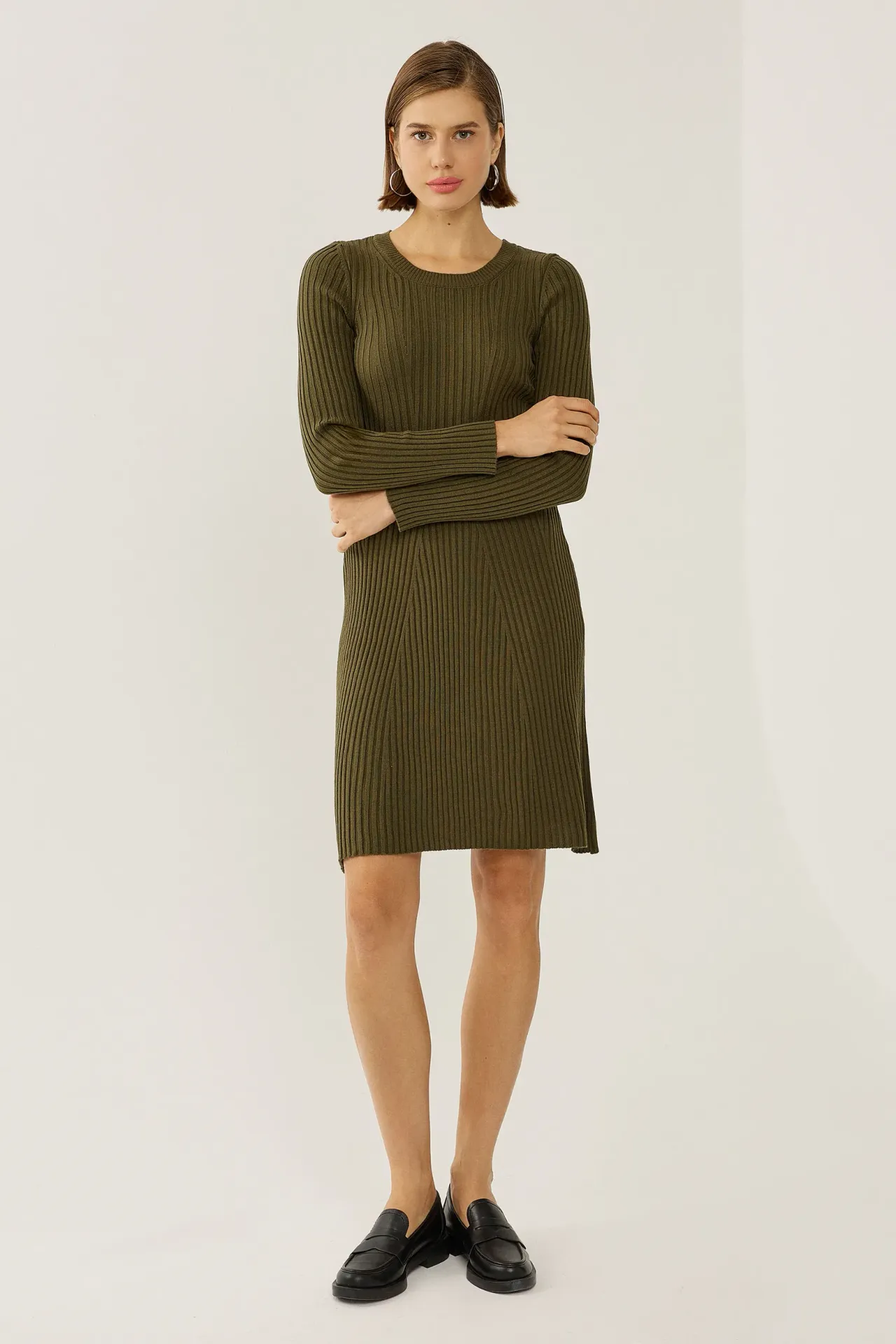 Knit Crew Neck Dress