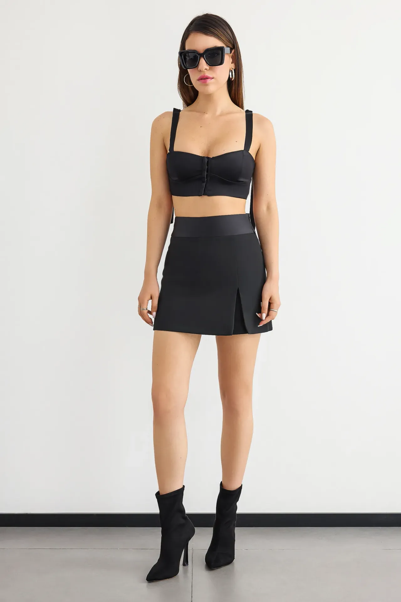 High-Waist Side-Slit Skirt
