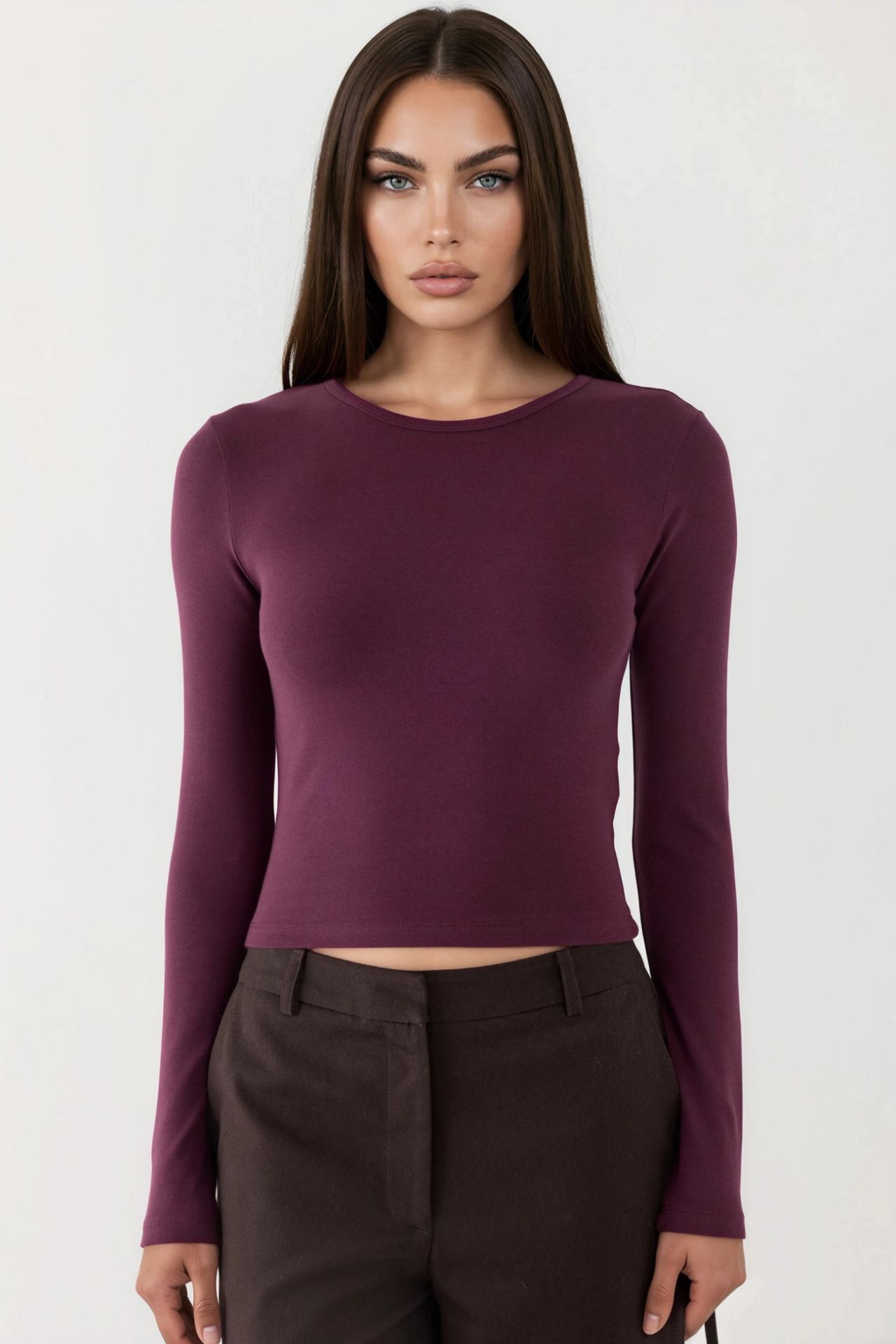 BUSEM Long Sleeve Crew Neck Blouse 5