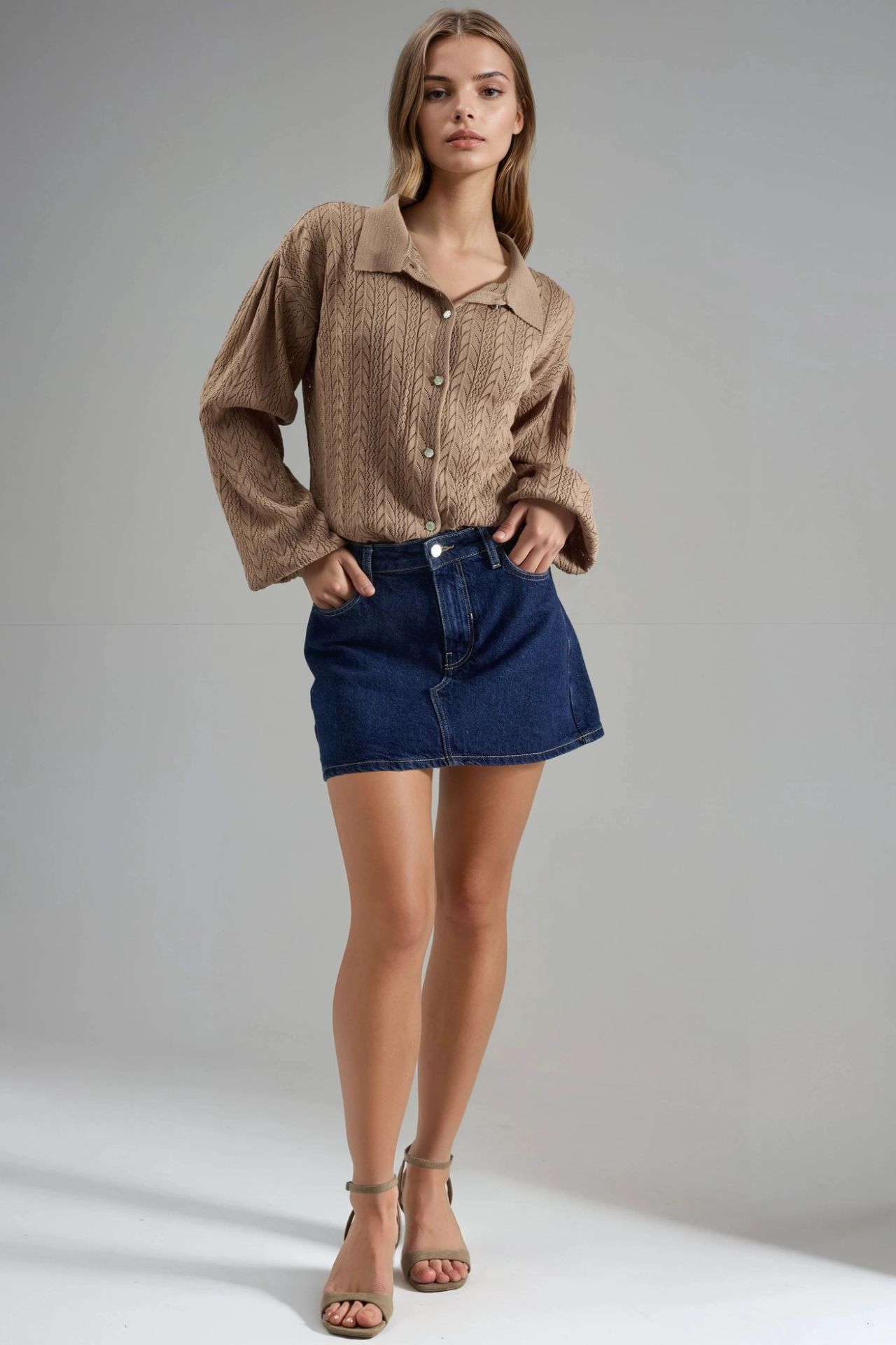 MY FASHION Jacquard Patterned Button Cardigan 5