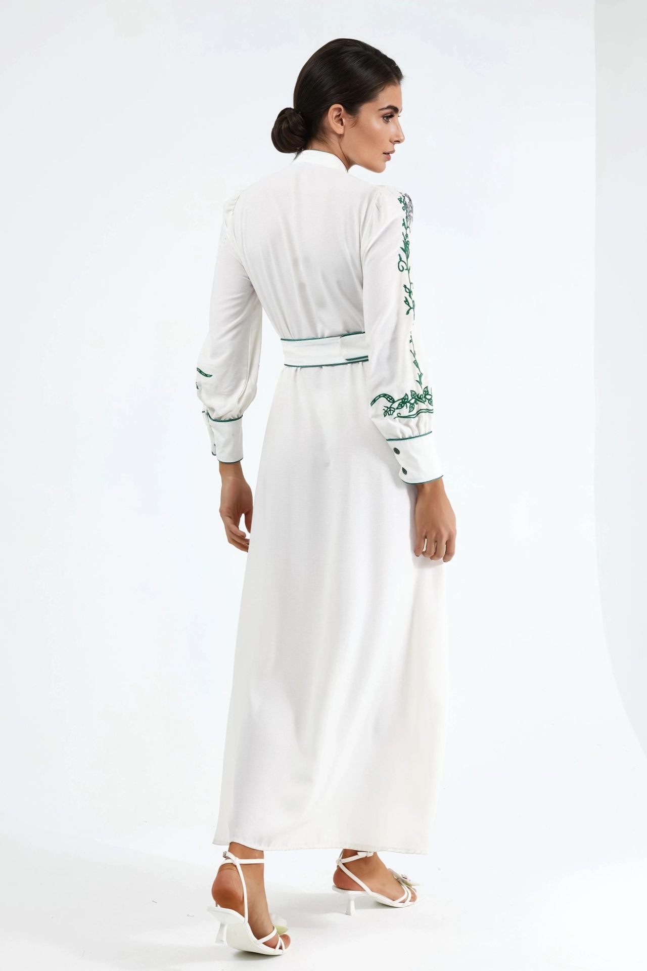 MSN Floral Belted Midi Shirt Dress 3